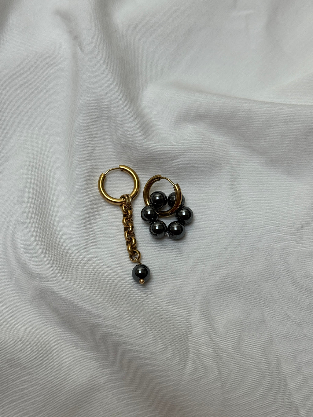 Mono créole dorée & perles hématites