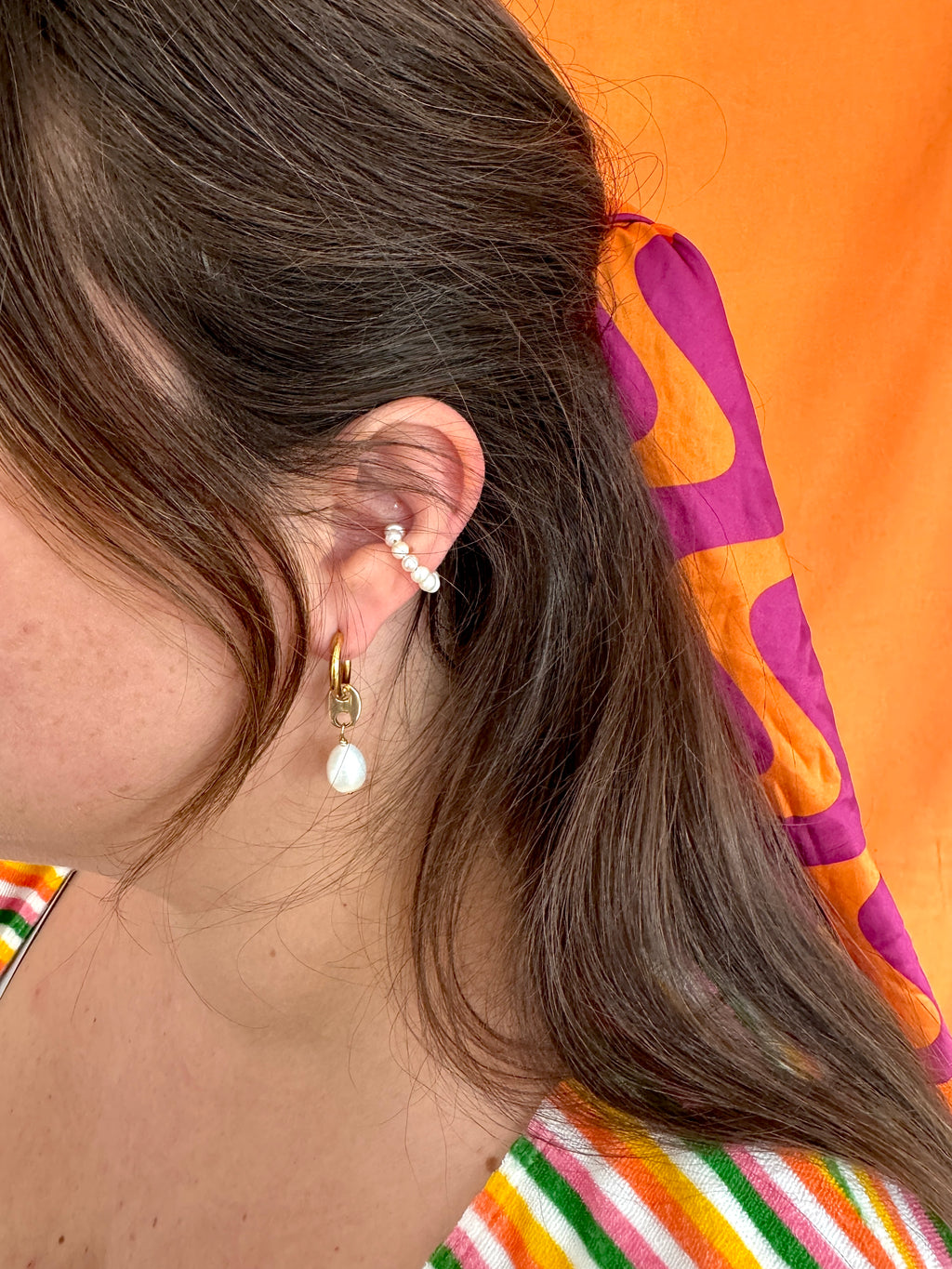 Mono créole dorée//grain de café & perle #2