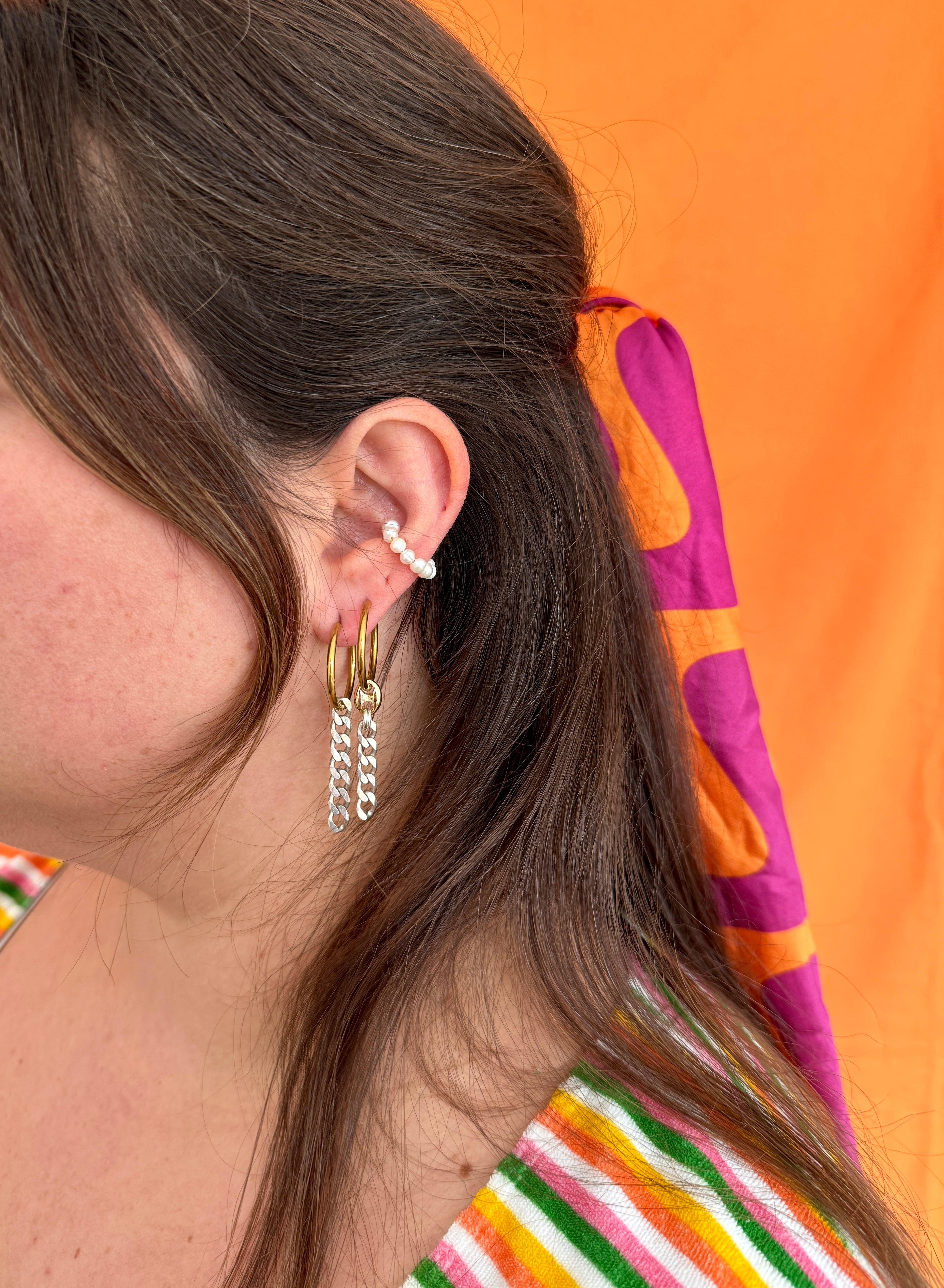 Paire grandes créoles mix & match #4