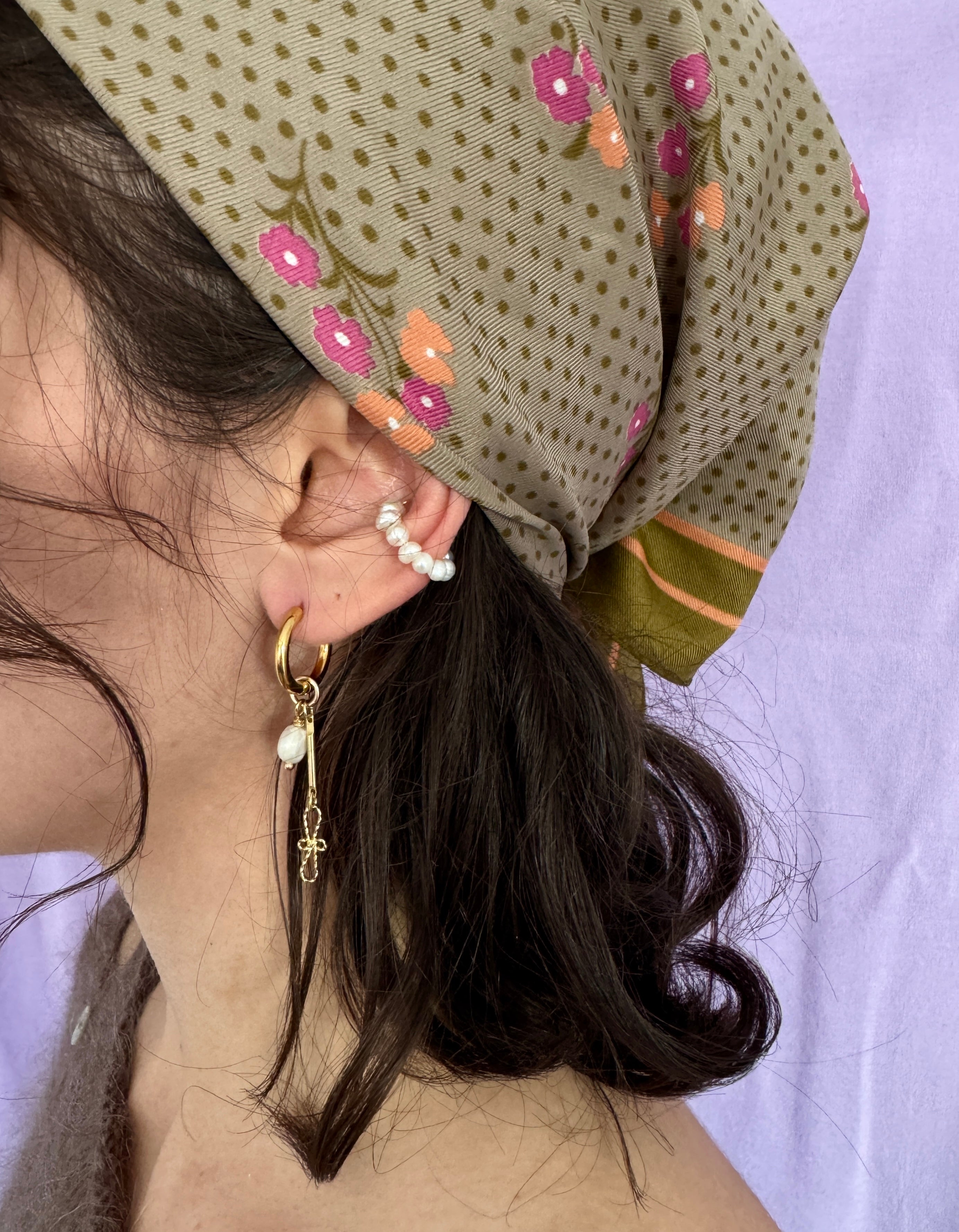 Mono créole dorée//chaîne & perle #4