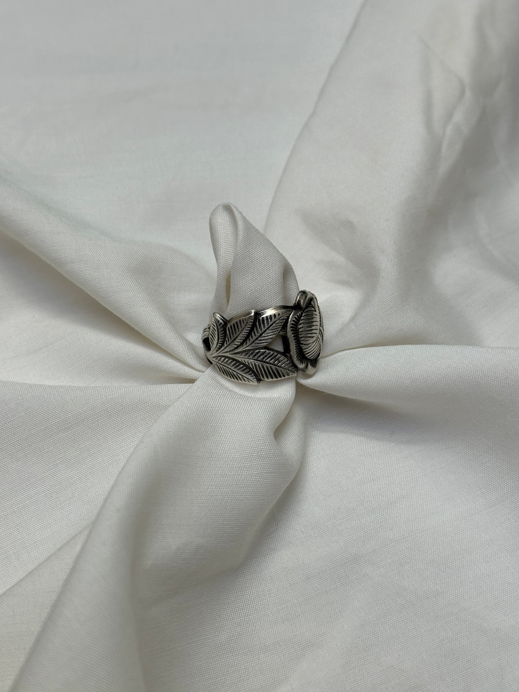 Bague Rose argentée #4