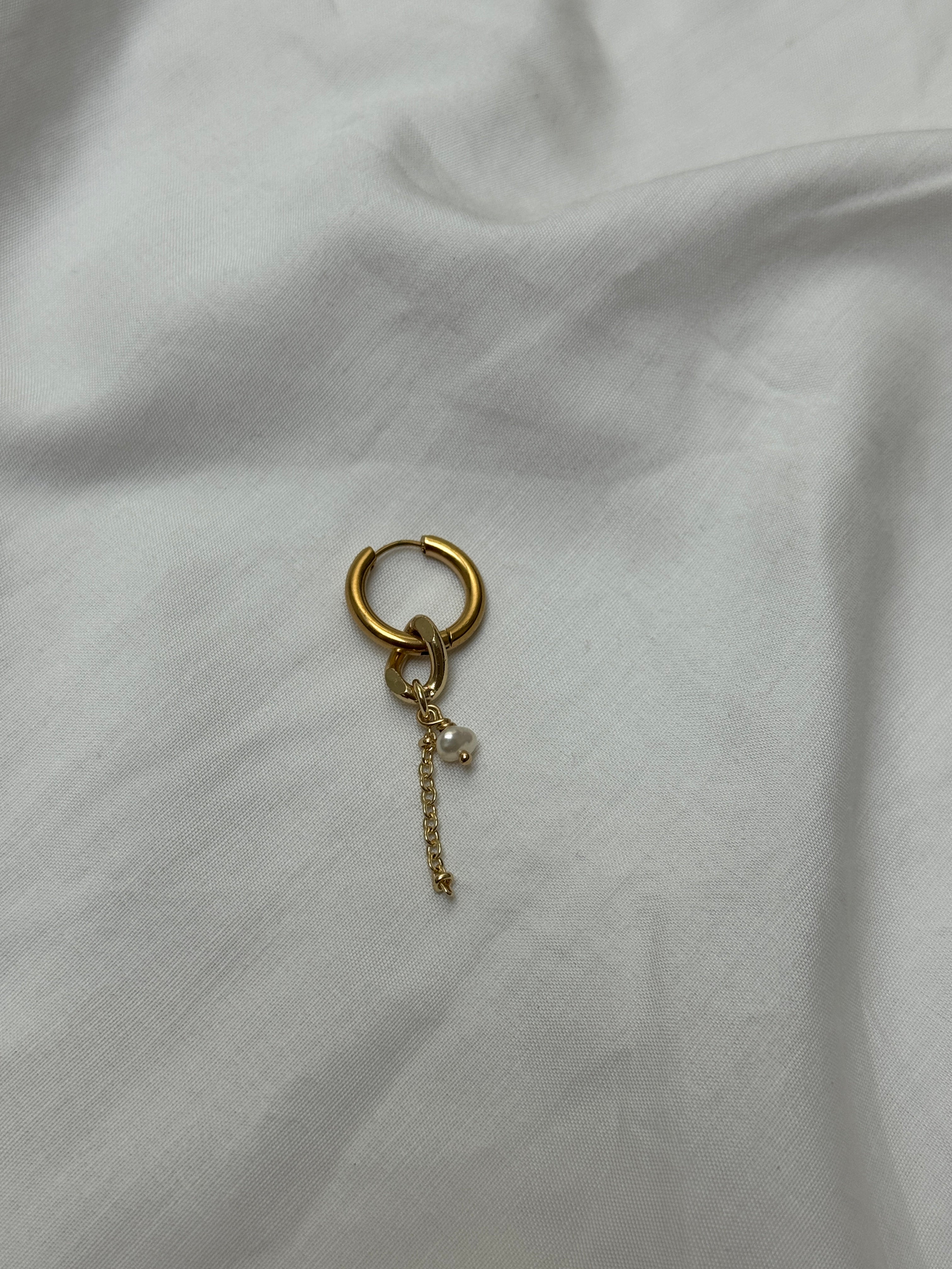 Mono créole dorée//chaîne & perle #5