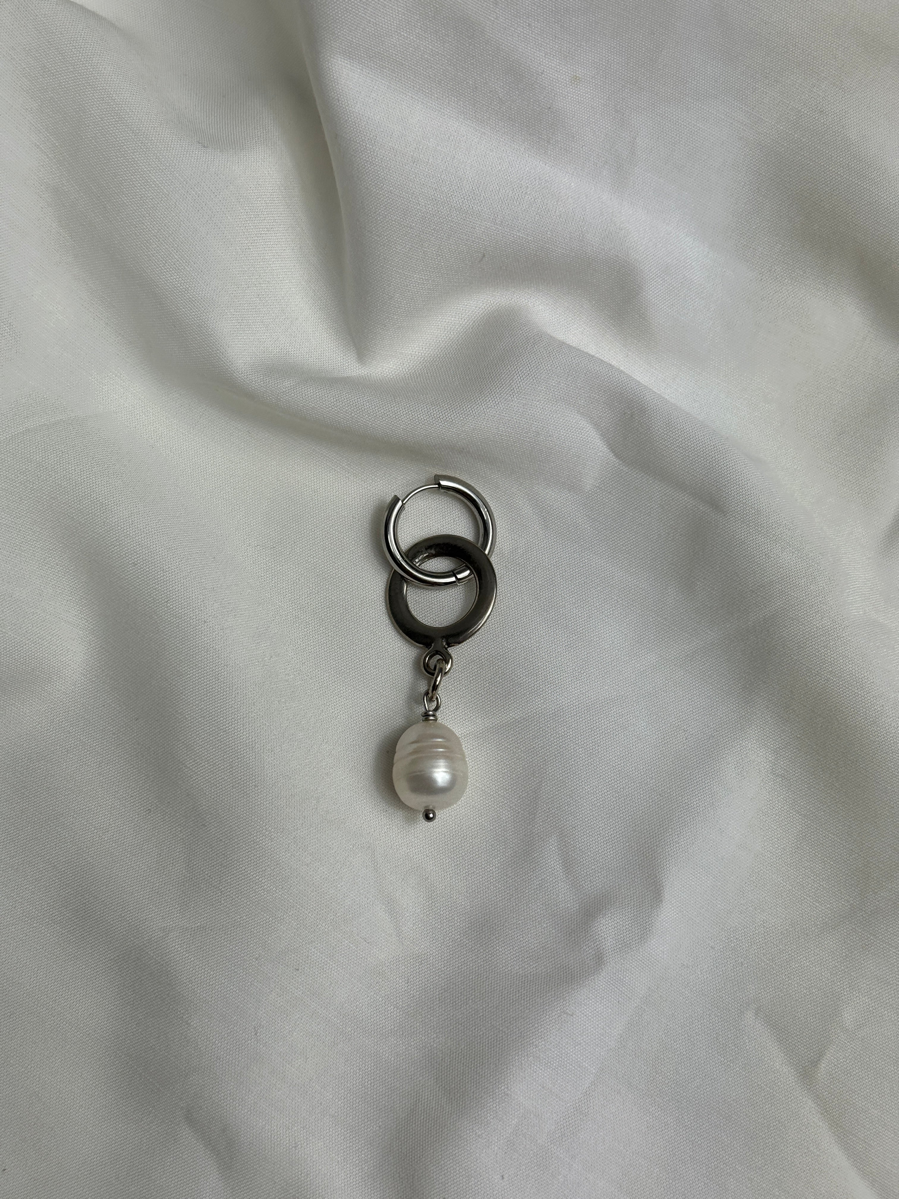 Mono créole argentée//cercle & perle