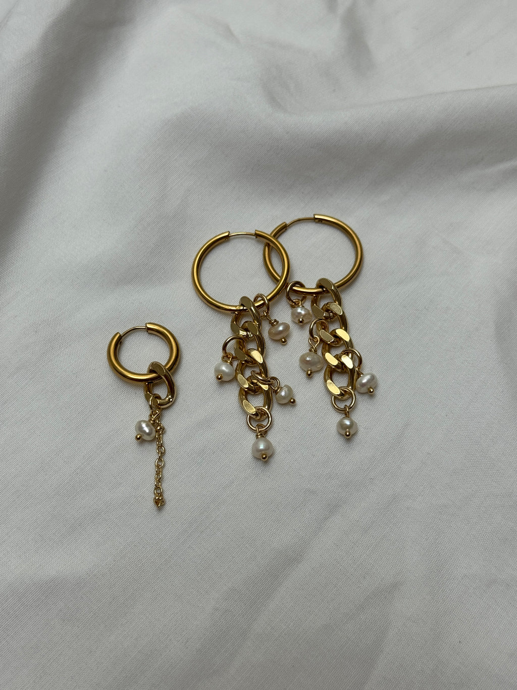 Paire grandes créoles dorées #5