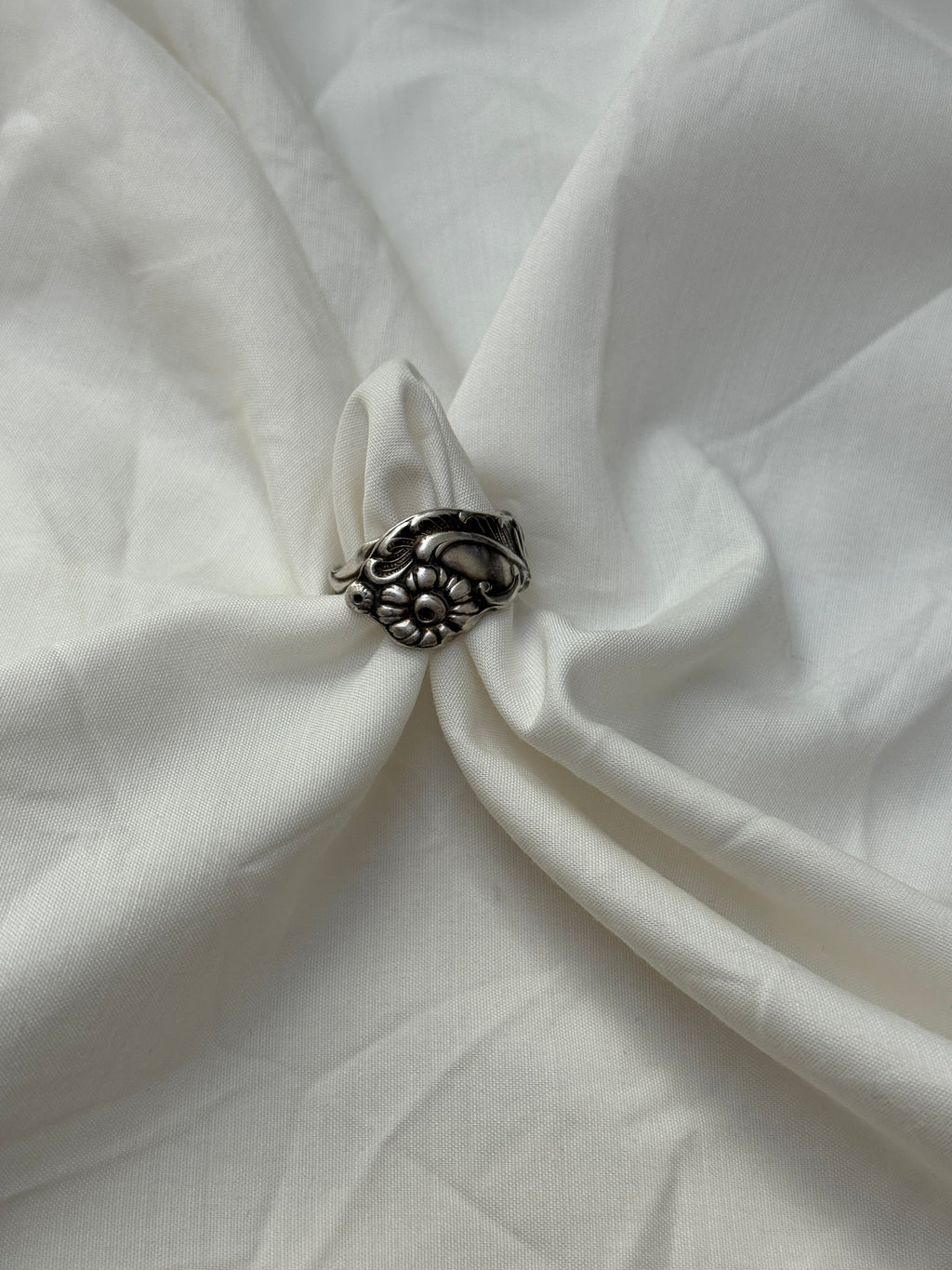 Bague Fleurs argentées