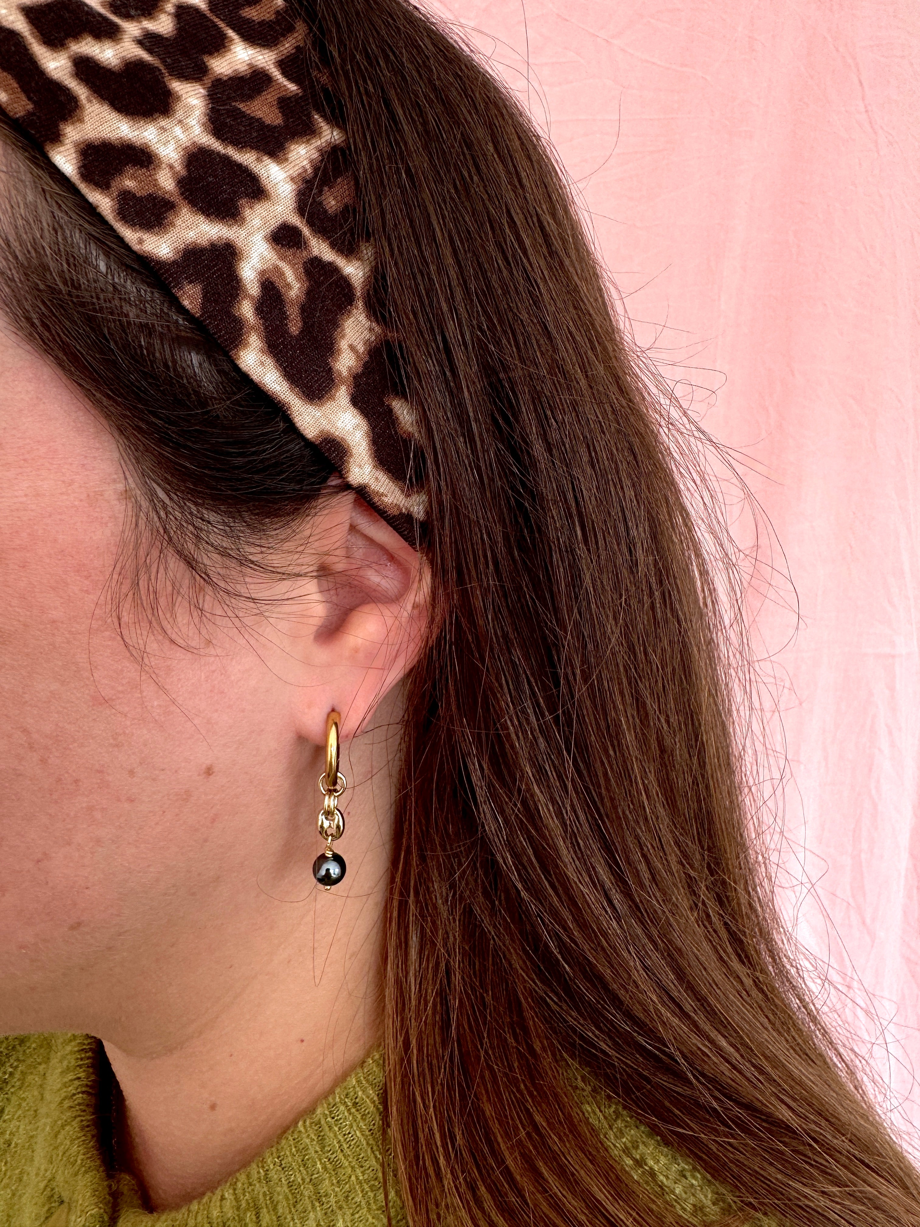 Mono créole dorée//grain de café & perle #5