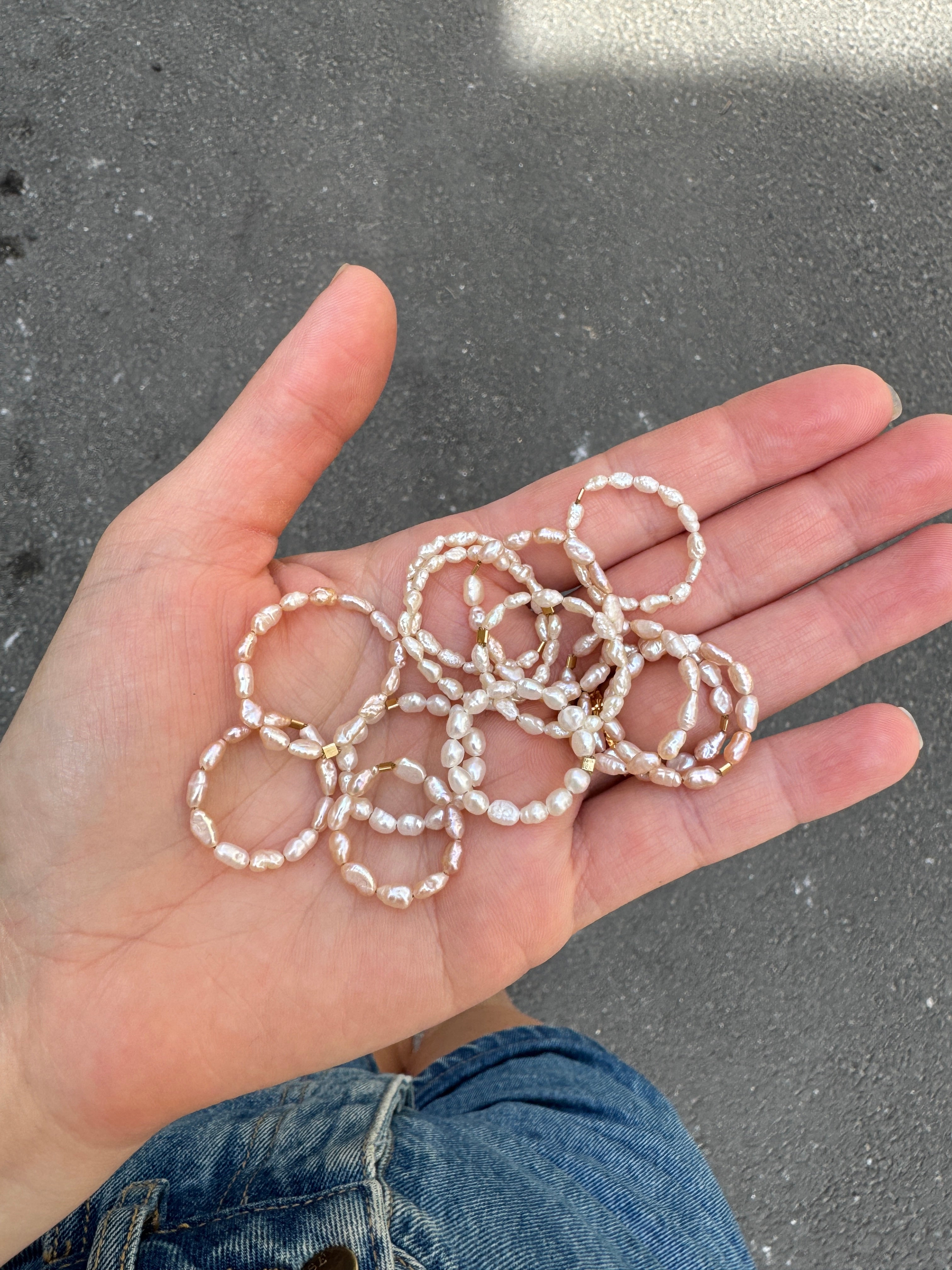 Bague perles d’eau douce blanches