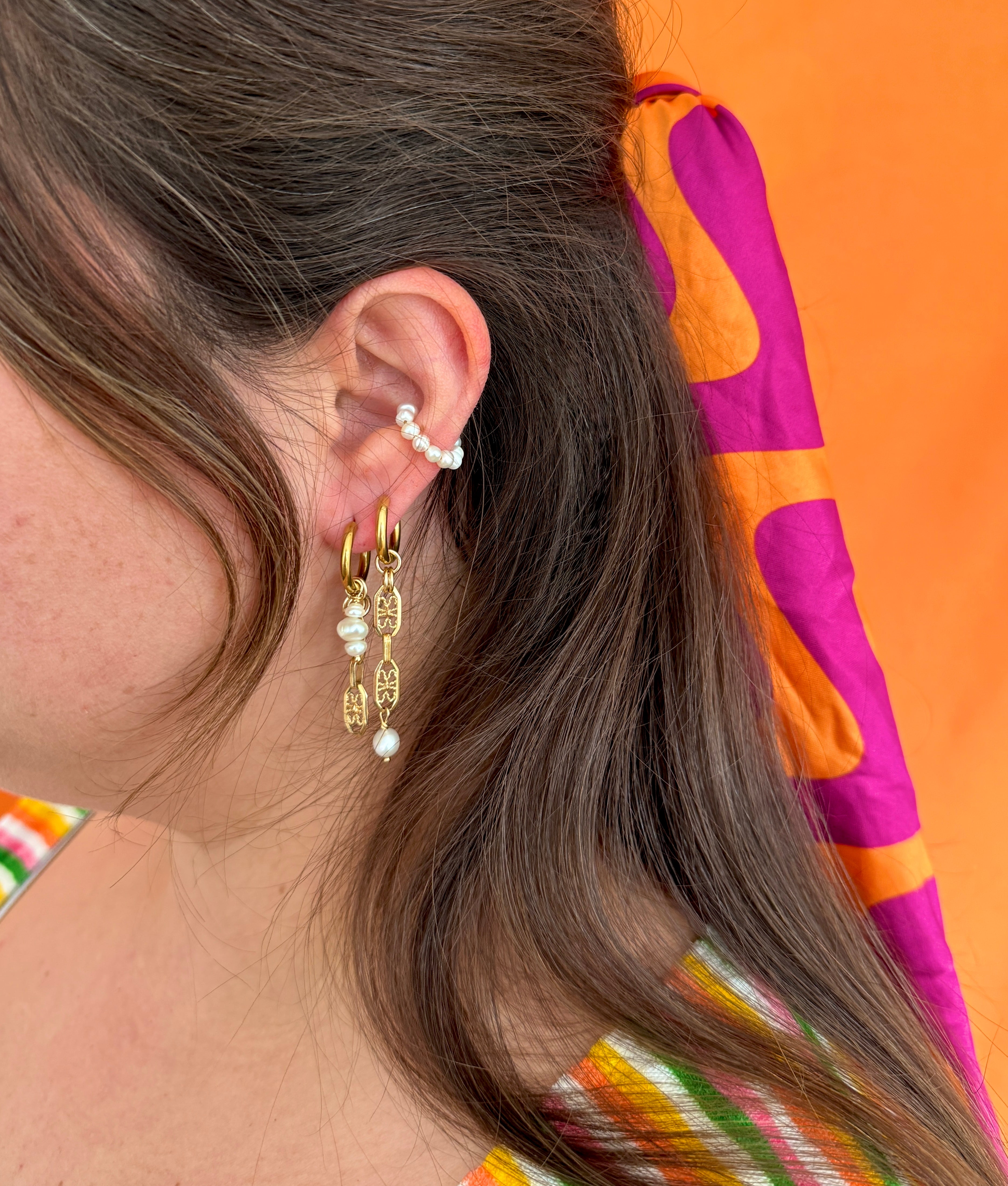 Paire petites créoles dorées #6