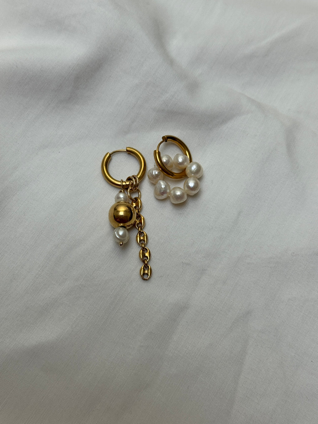 Mono créole dorée//grain de café & grosse perle