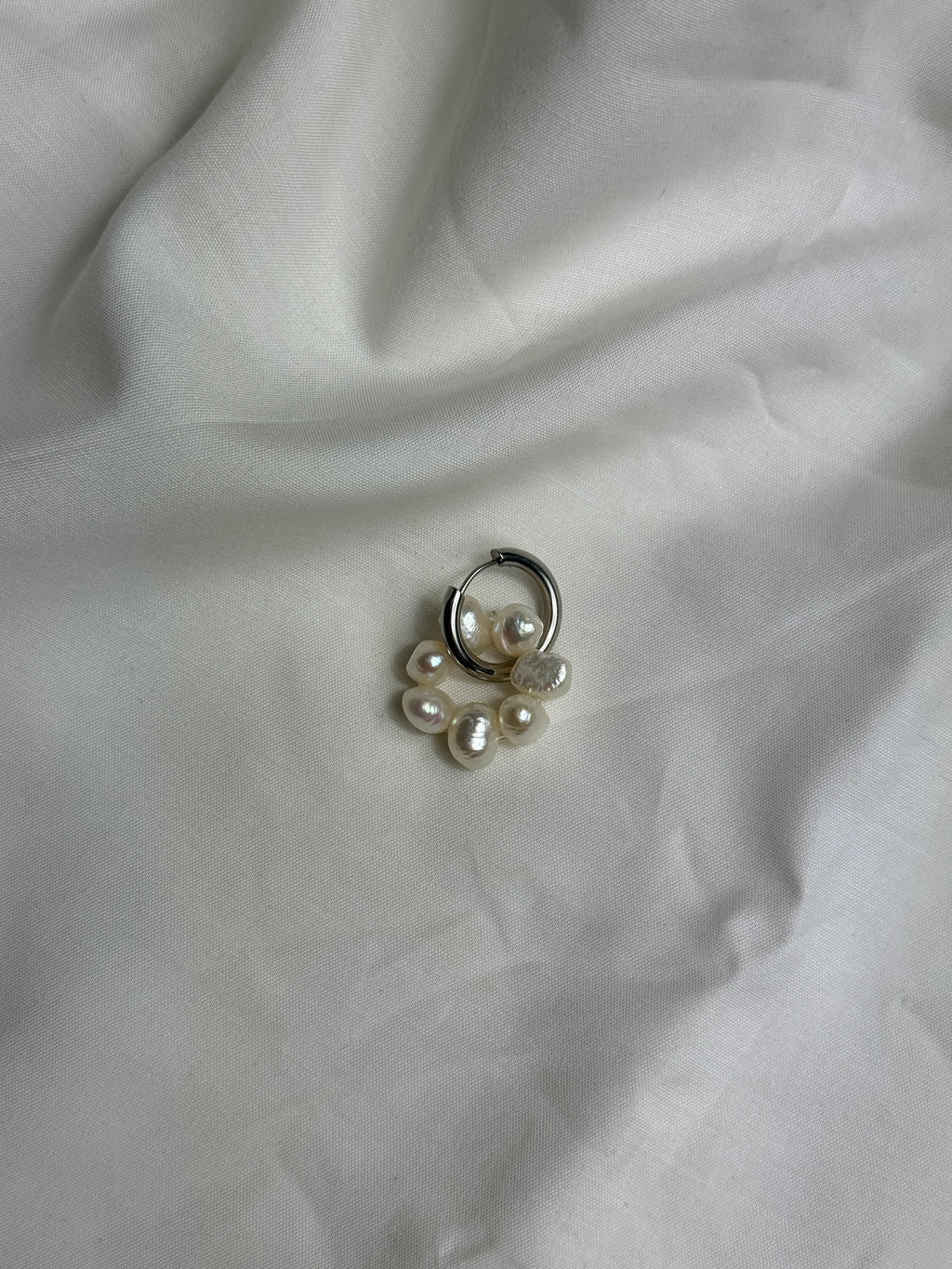 Mono créole argentée & perles d’eau douce