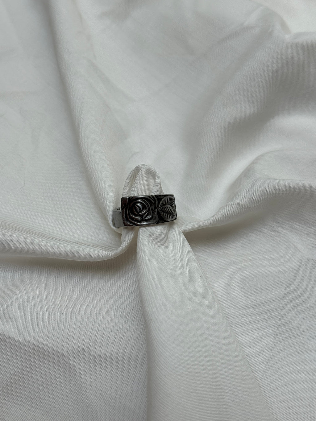 Bague Rose argentée #2