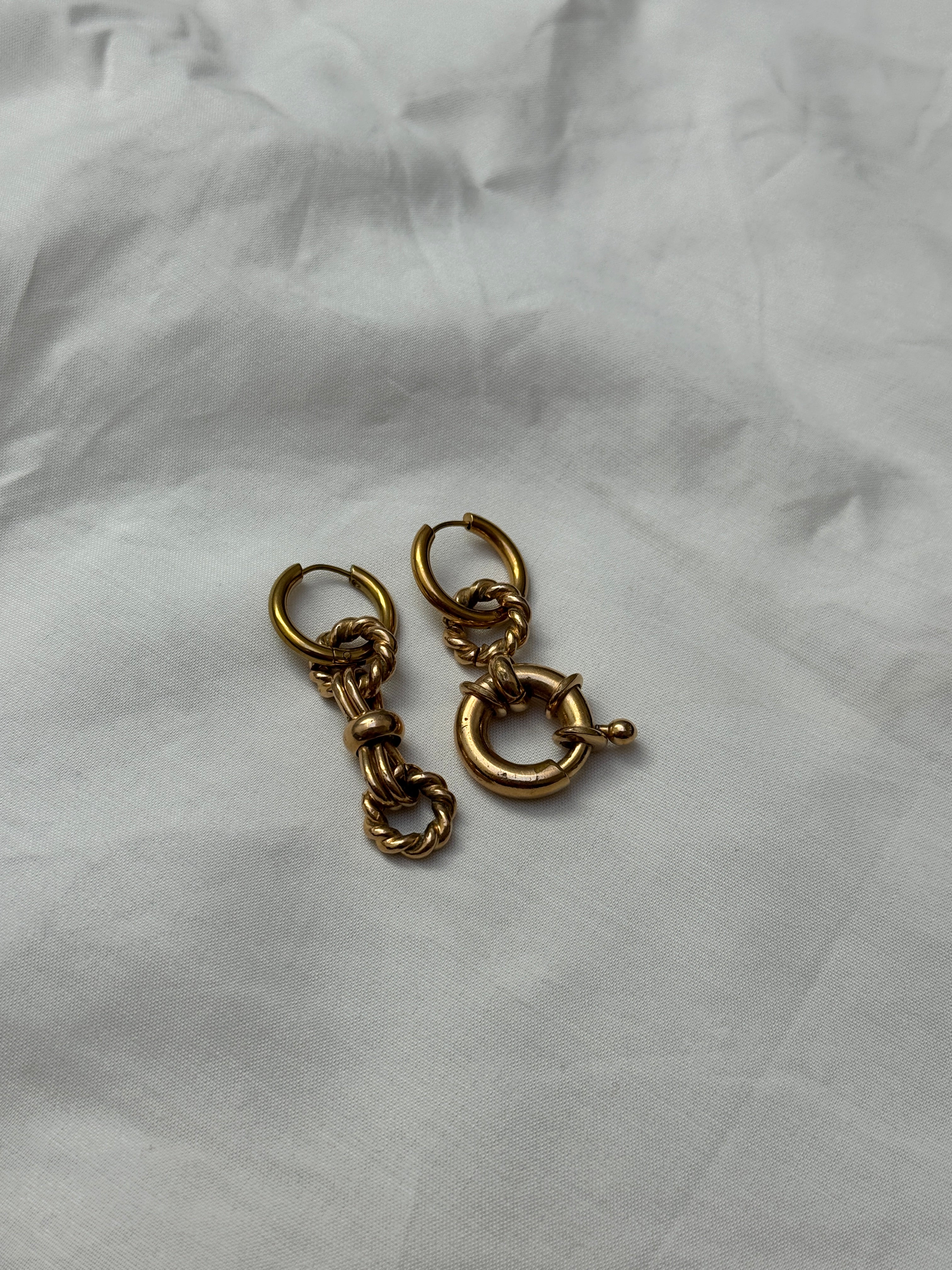 Mono créole dorée//chaîne ronds torsadés