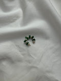 Earcuff perle d’eau douce & Jaspe vert