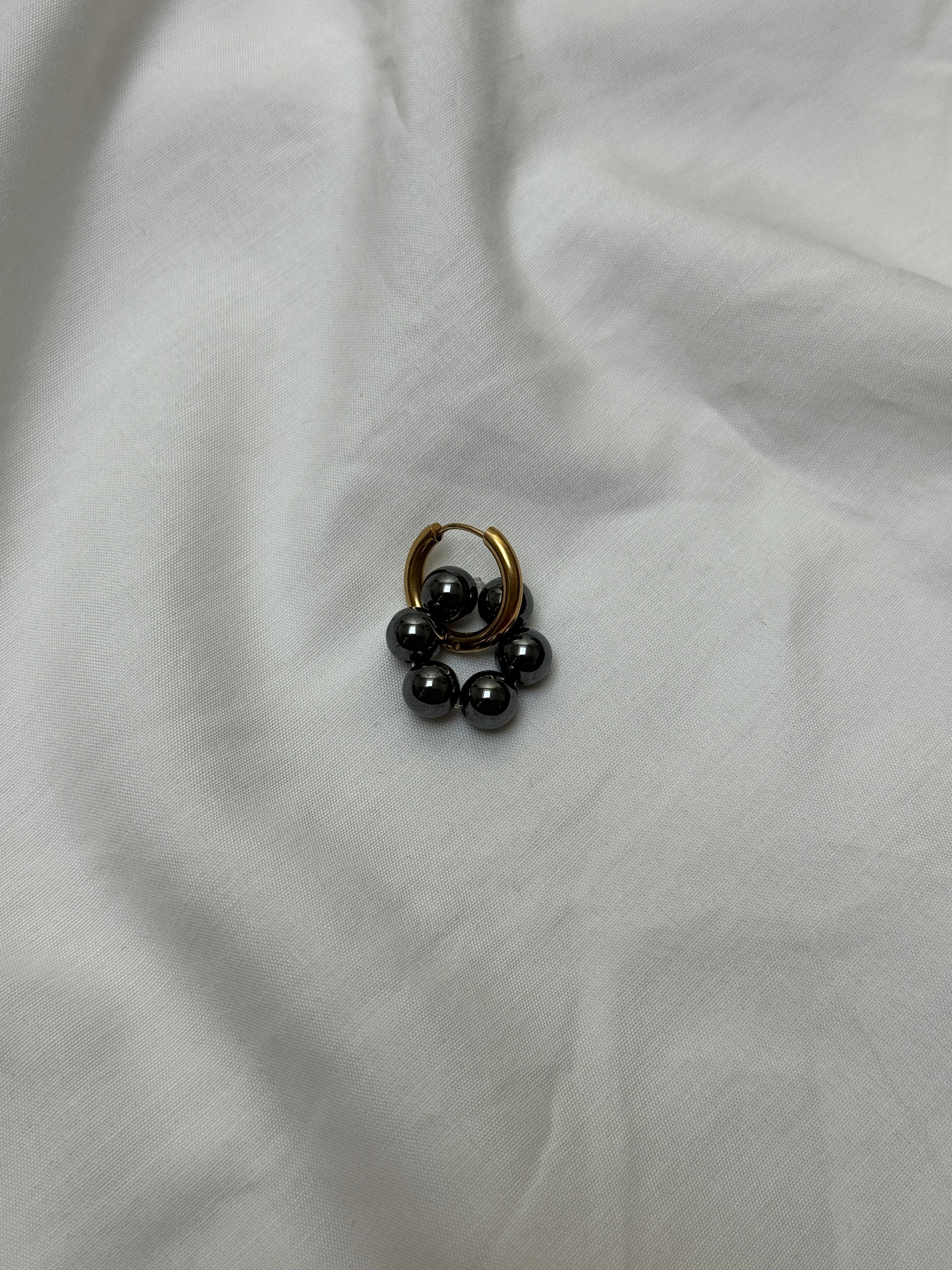 Mono créole dorée & perles hématites