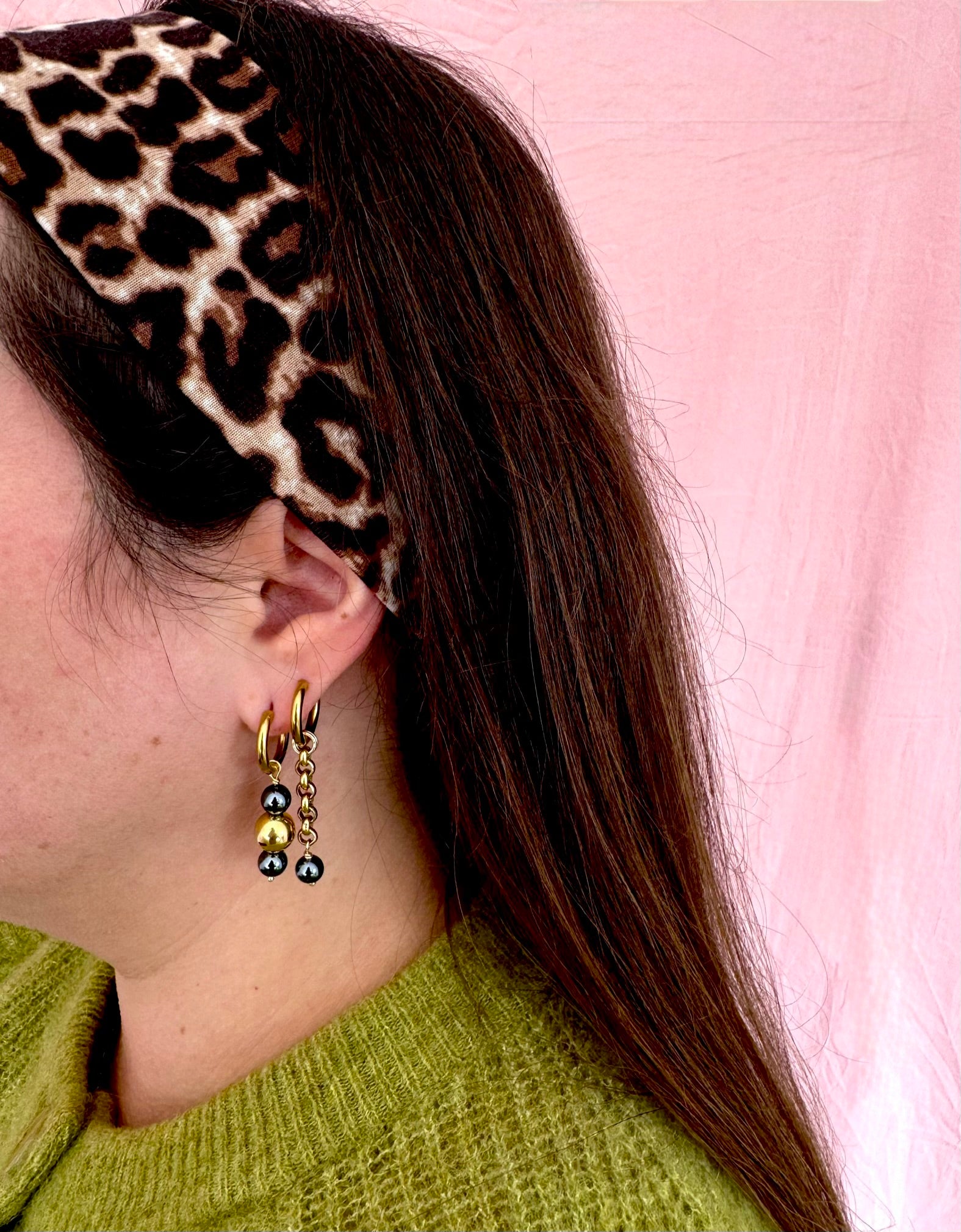 Mono créole dorée & perles mixtes