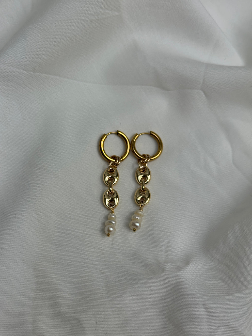 Paire petites créoles dorées #4