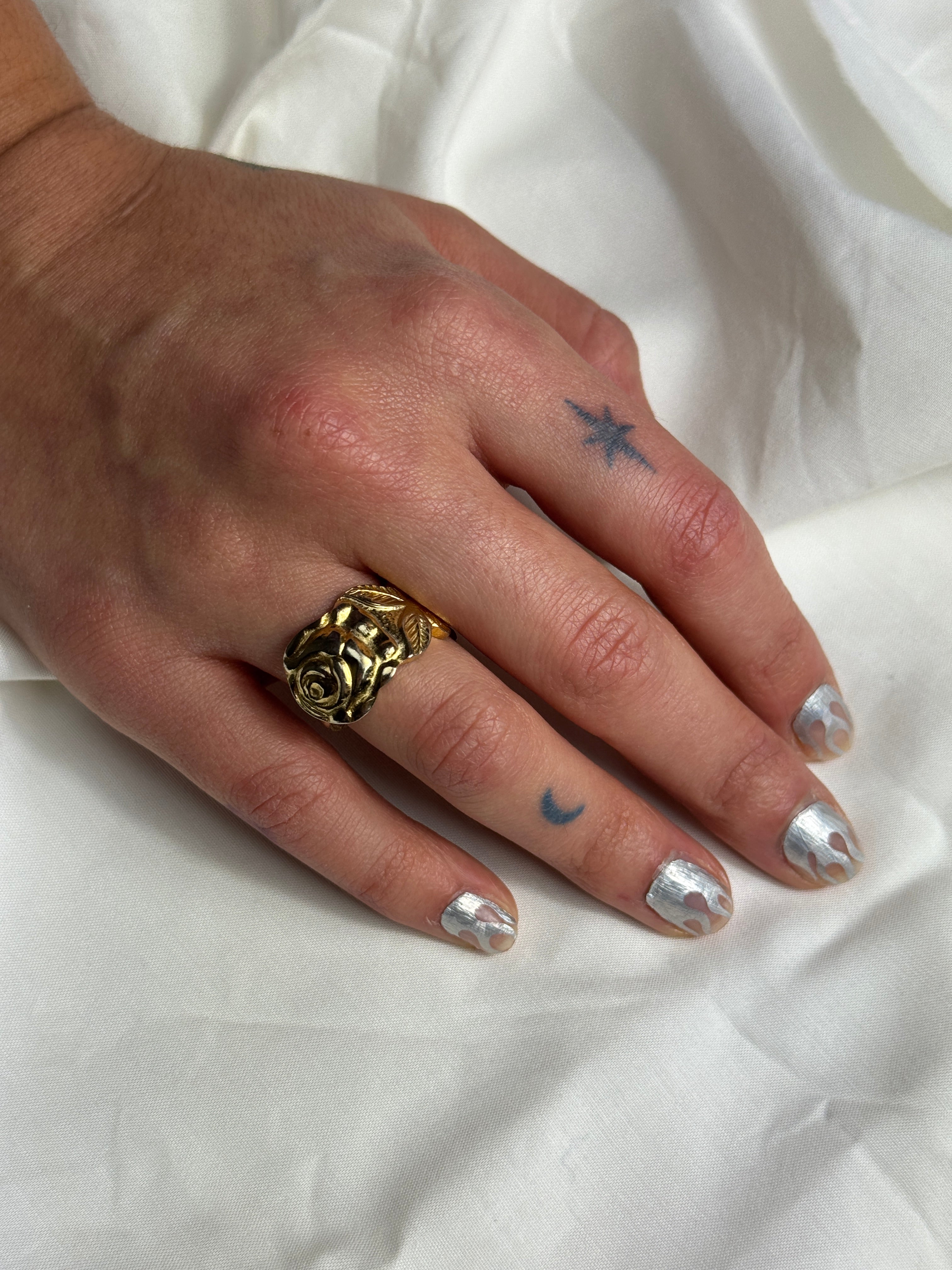 Bague Rose dorée #1