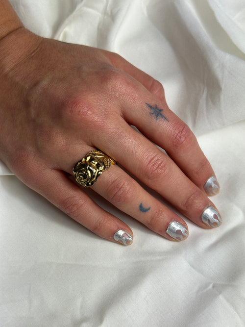 Bague Rose dorée #1