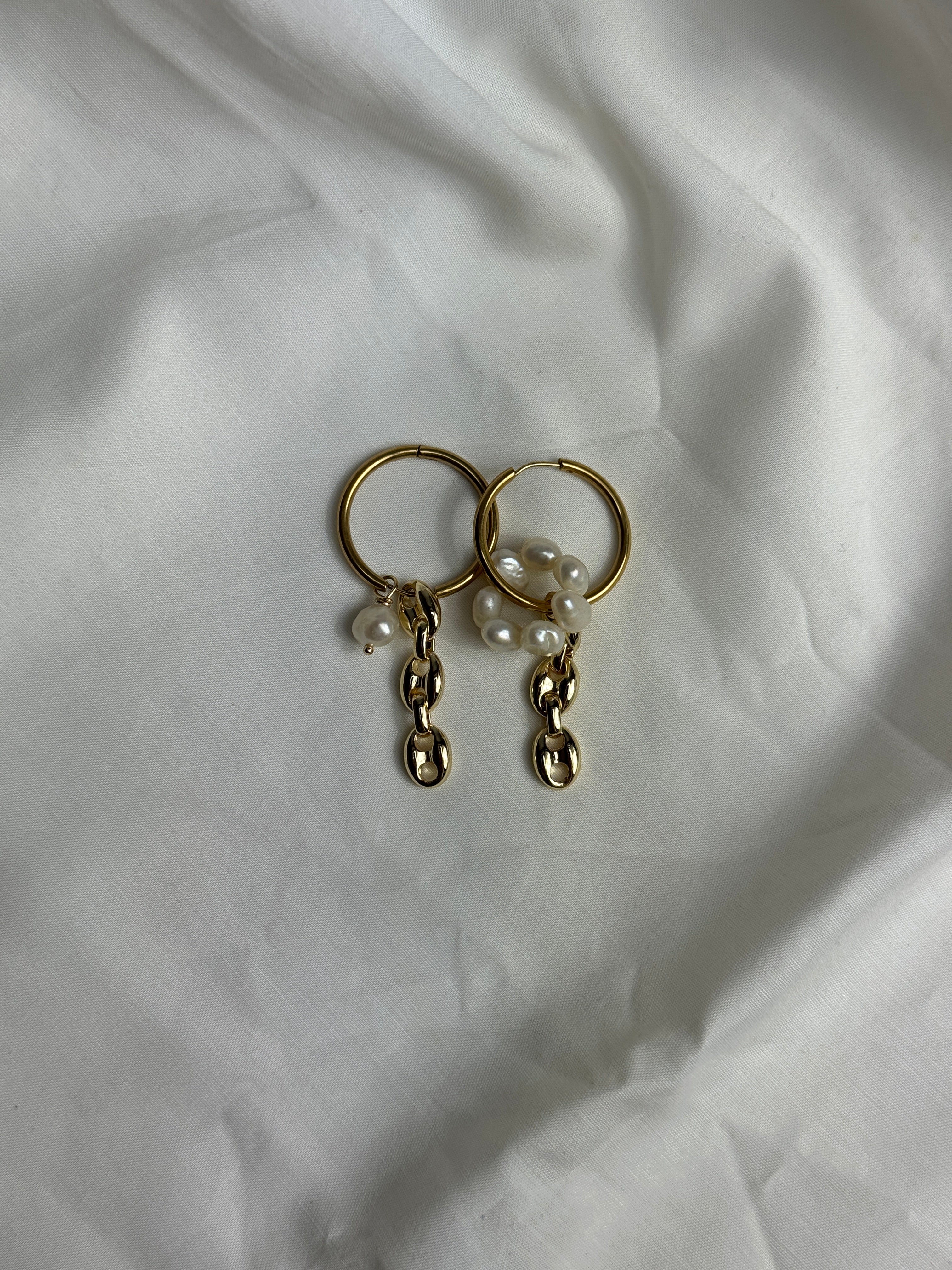 Paire grandes créoles dorées #1