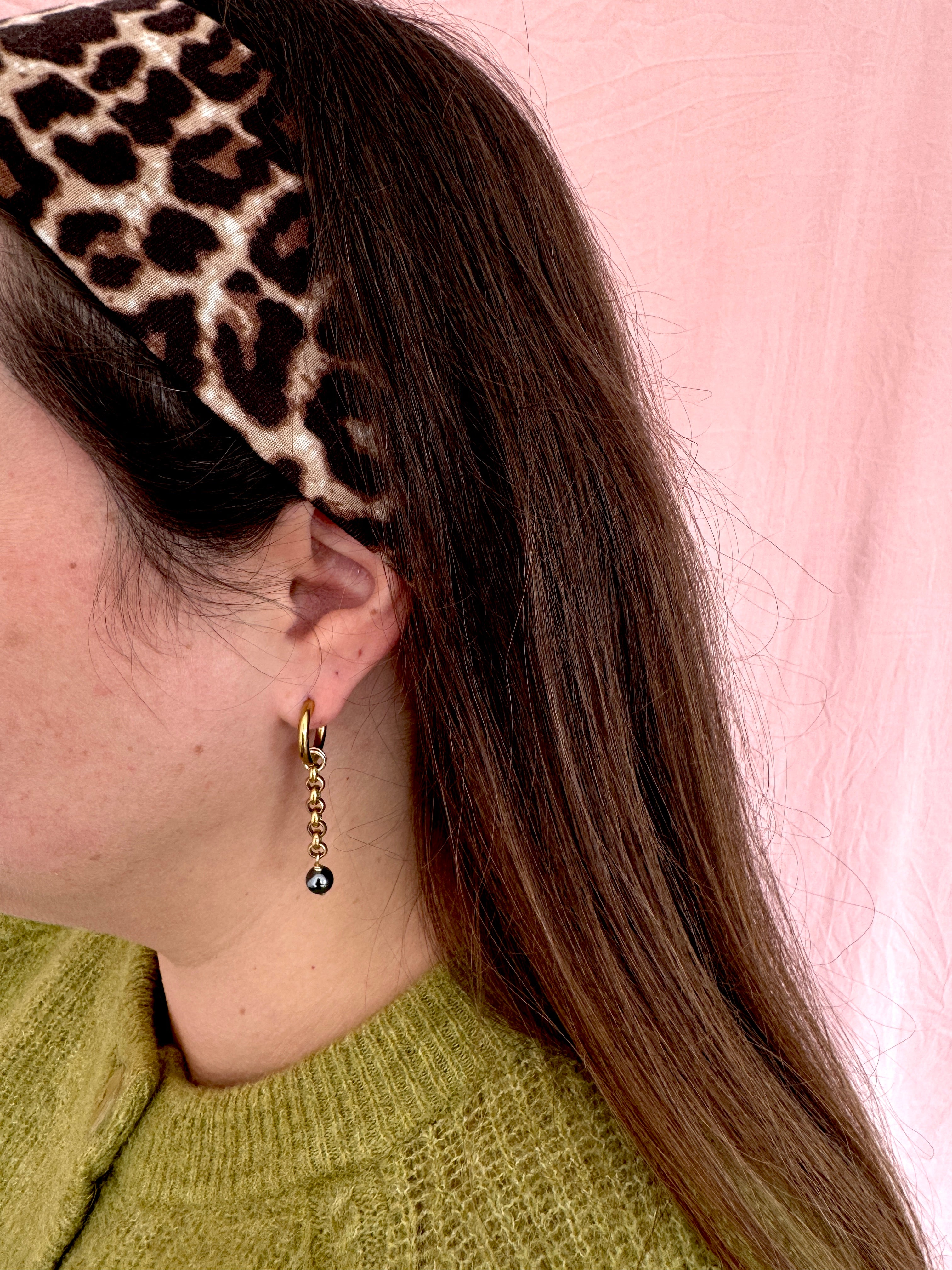 Mono créole dorée//chaîne & perle #6