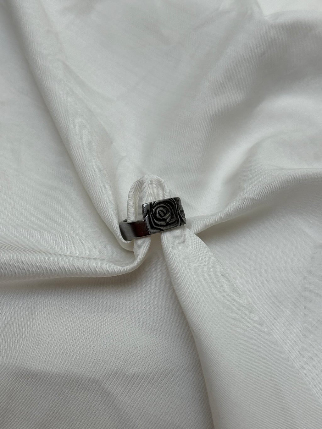 Bague Rose argentée #2