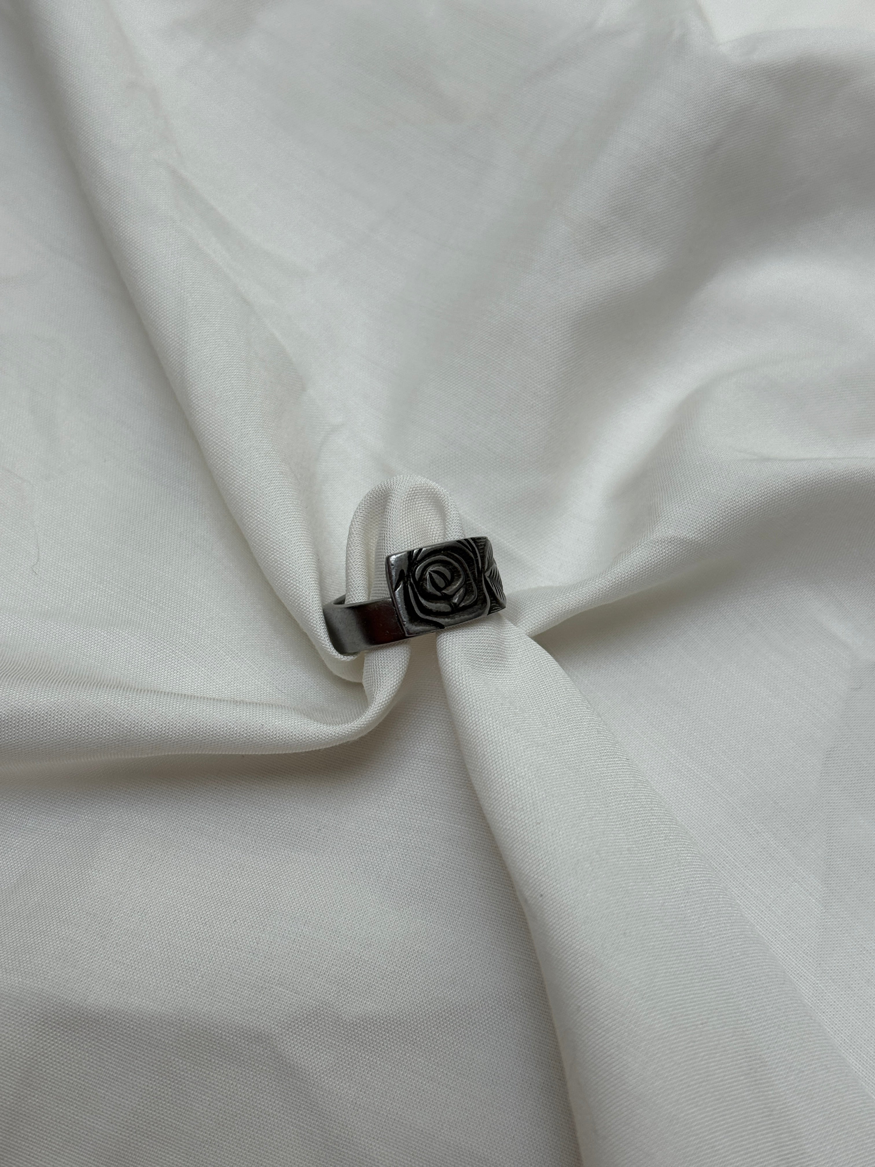 Bague Rose argentée #2