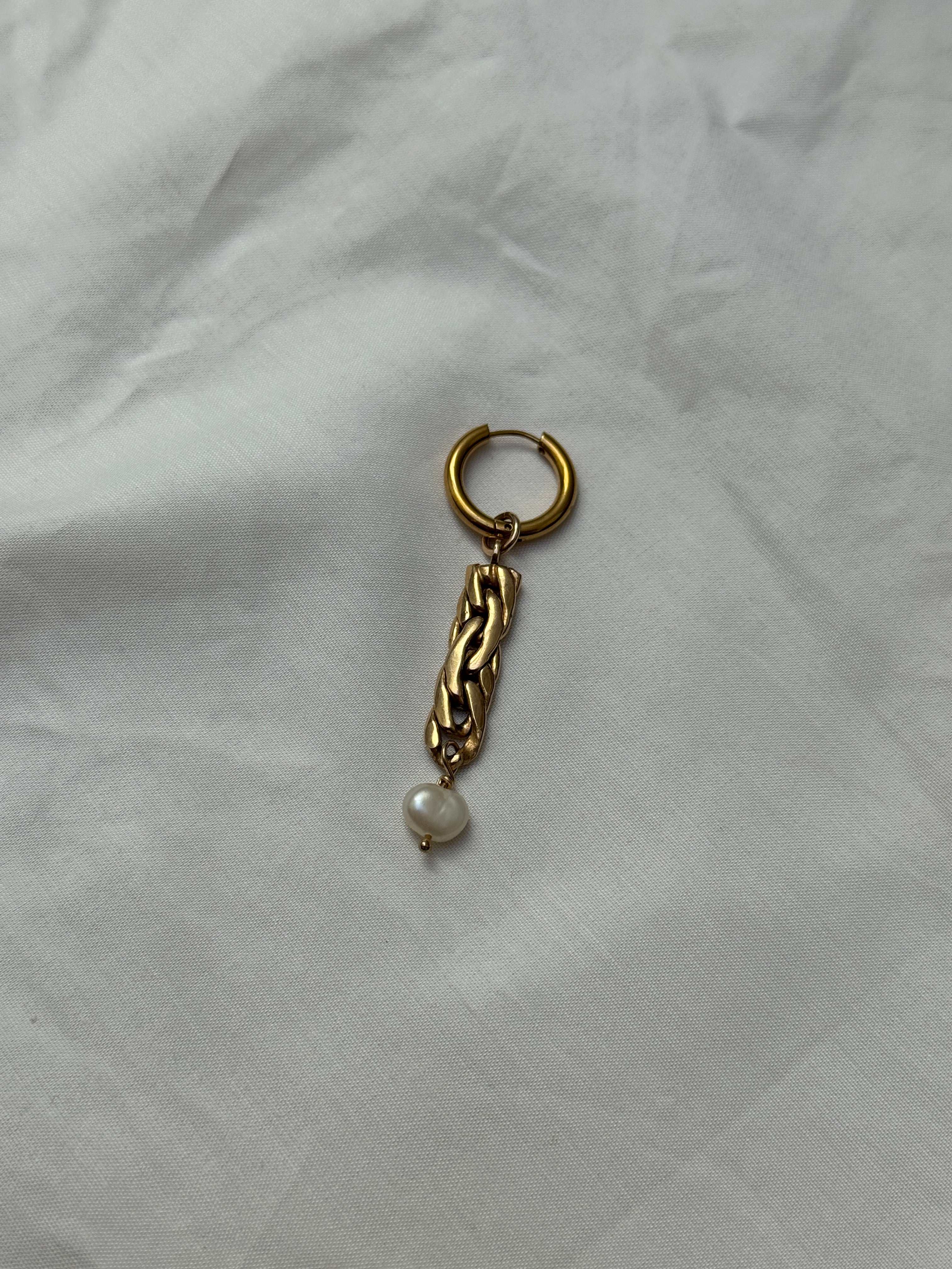 Mono créole dorée//chaîne & perle #7