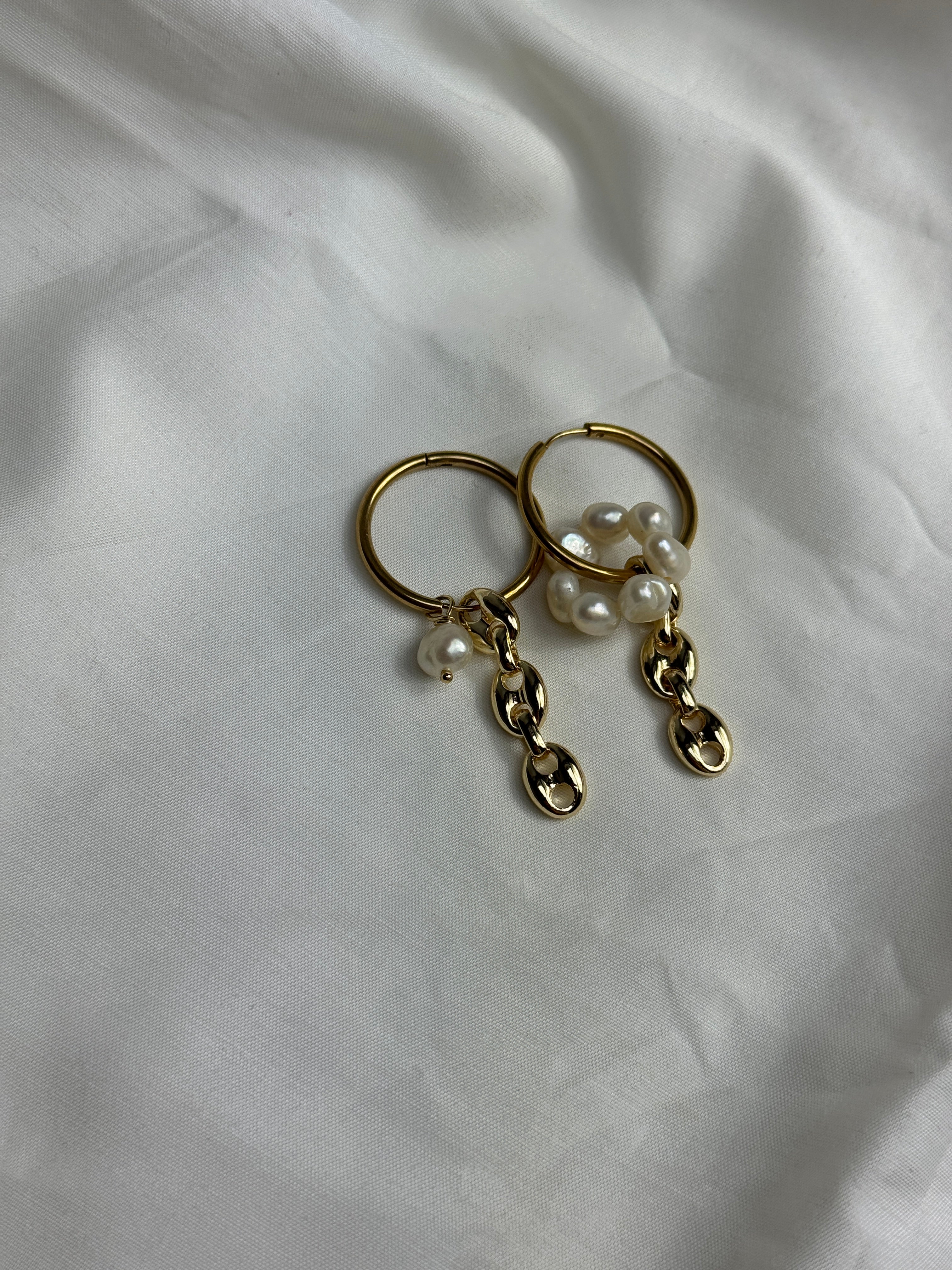 Paire grandes créoles dorées #1