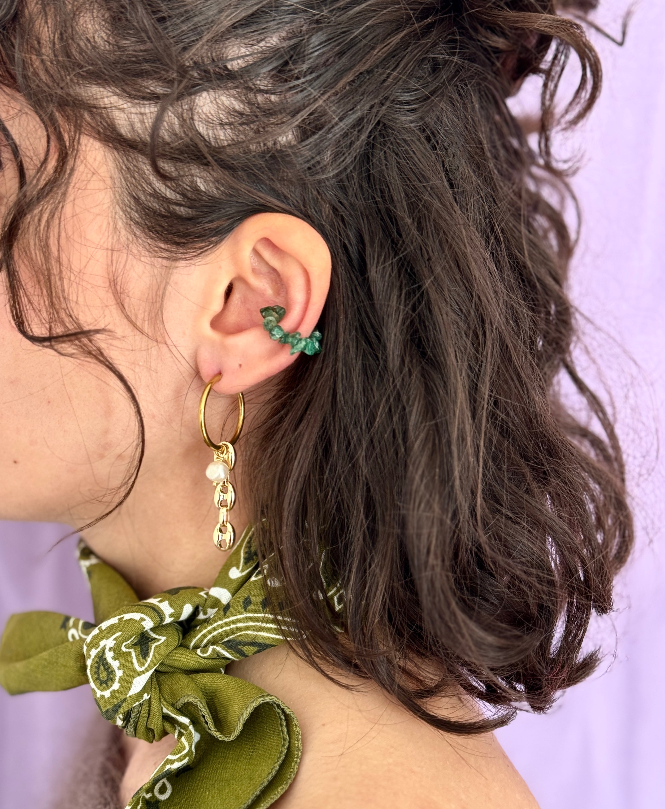 Paire grandes créoles dorées #1