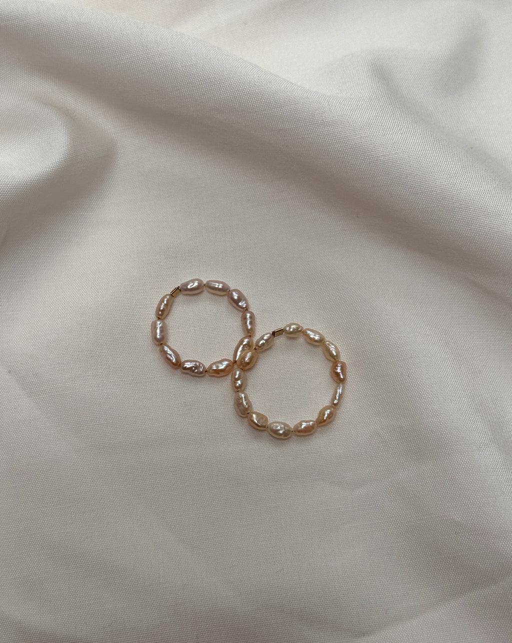 Bague perles d’eau douce rosées