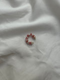 Earcuff perle d’eau douce & Quartz rose