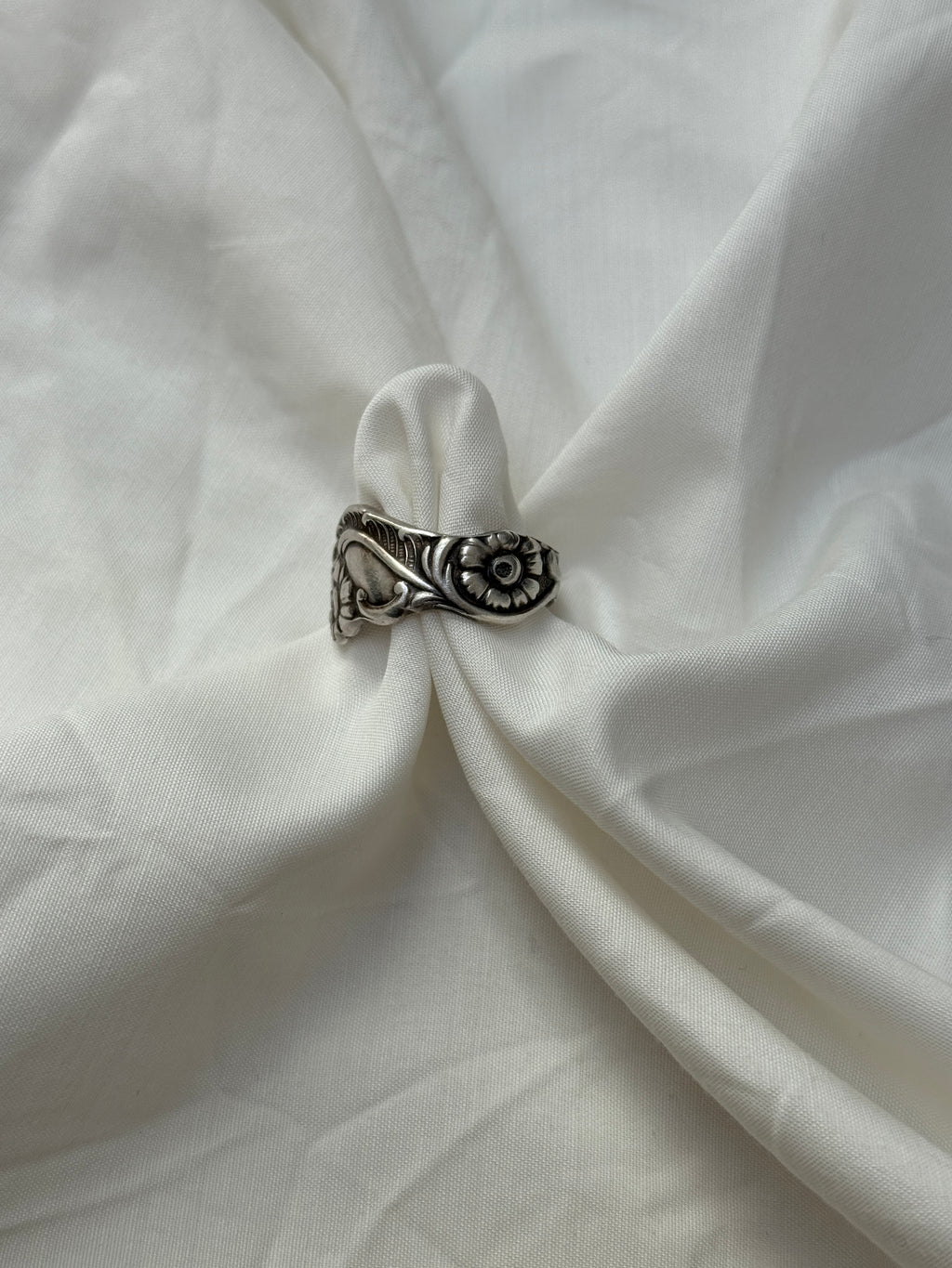 Bague Fleurs argentées