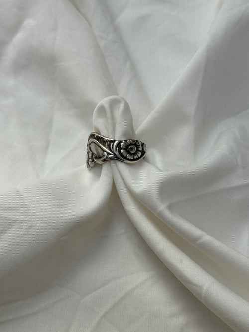 Bague Fleurs argentées
