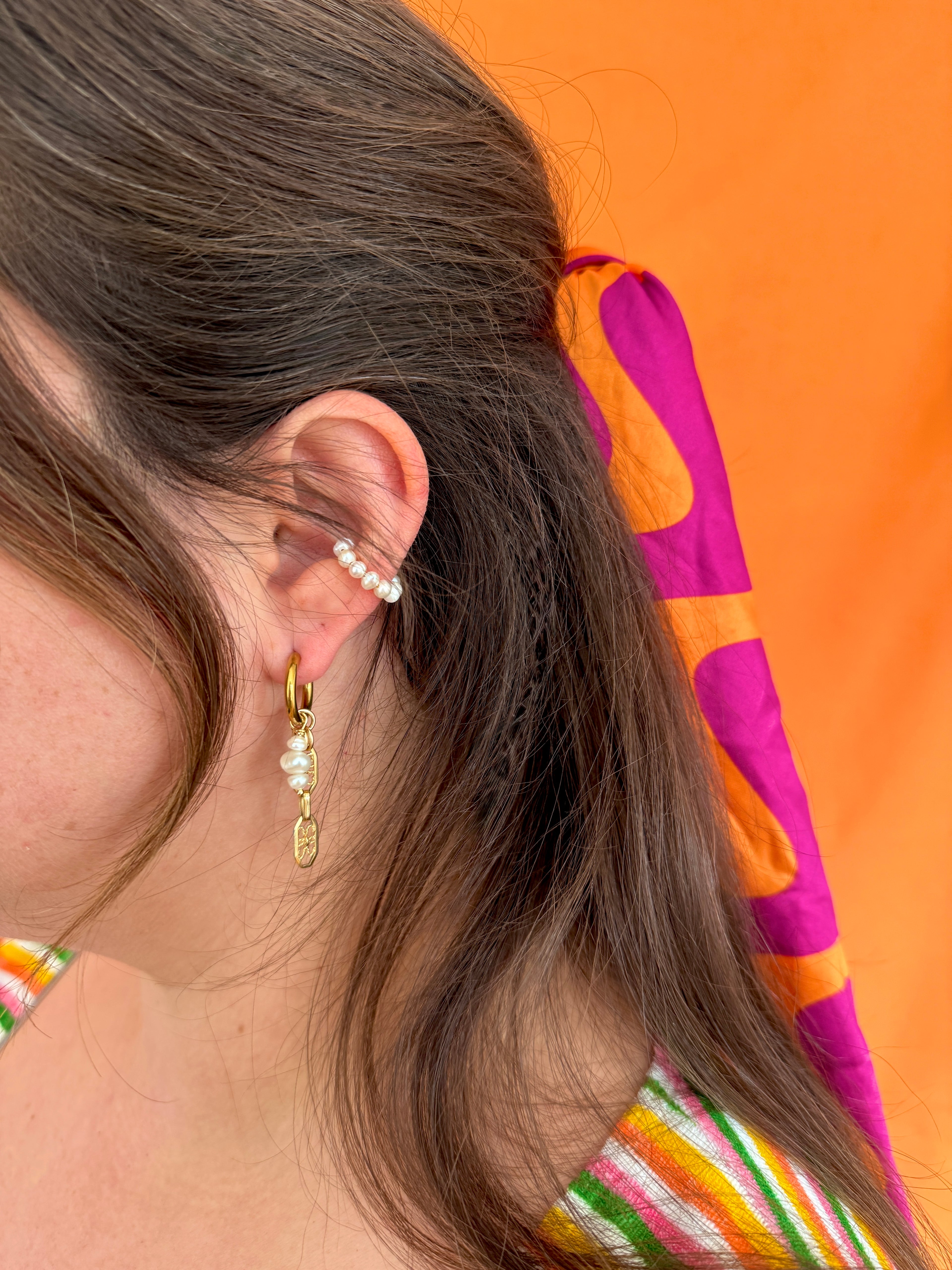 Paire petites créoles dorées #6