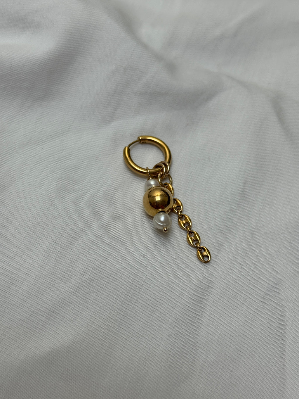 Mono créole dorée//grain de café & grosse perle