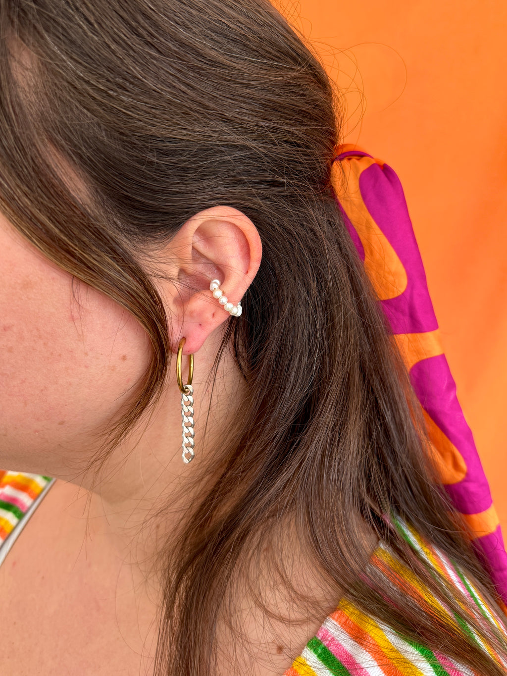 Paire grandes créoles mix & match #4