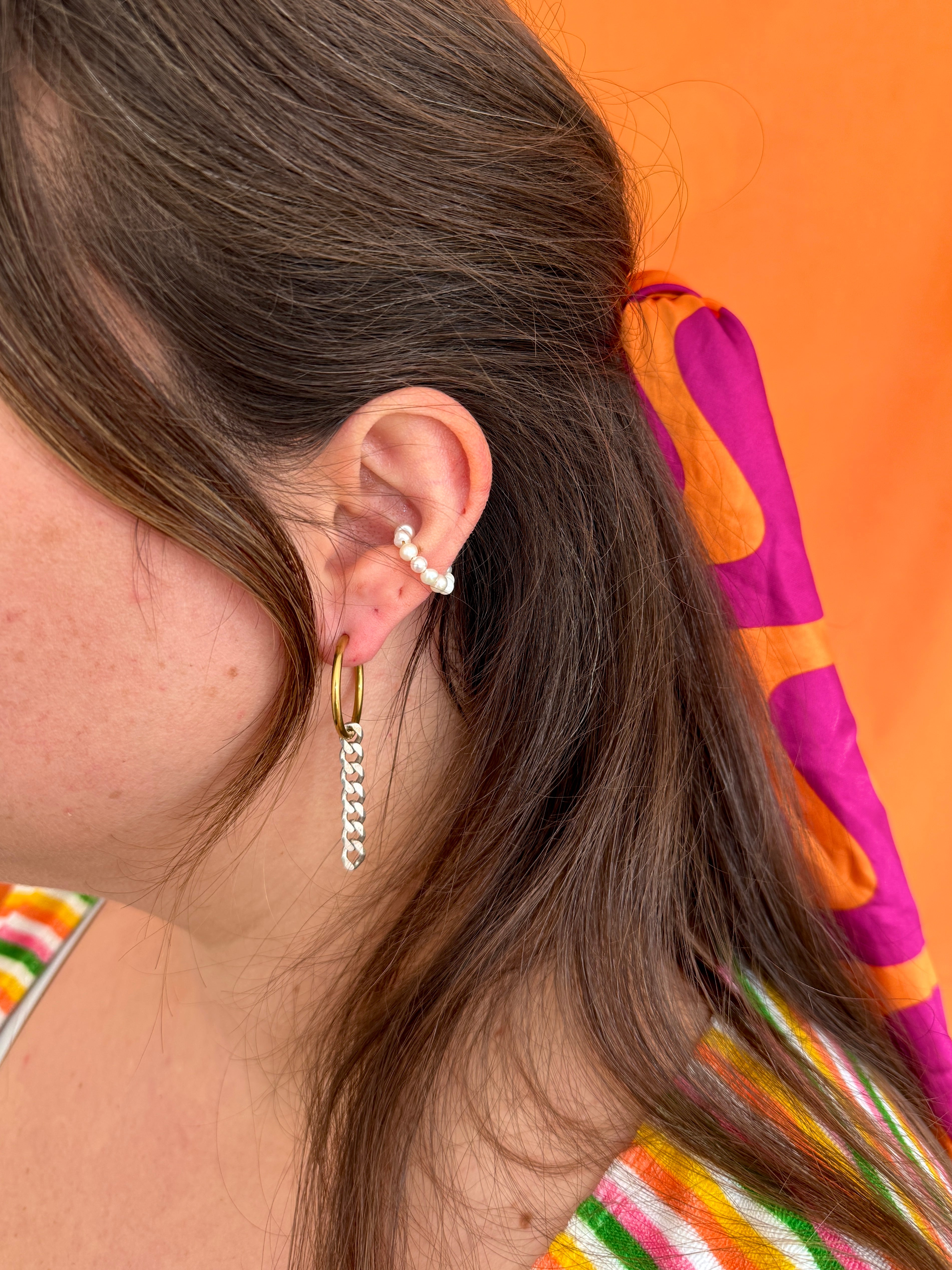 Paire grandes créoles mix & match #4