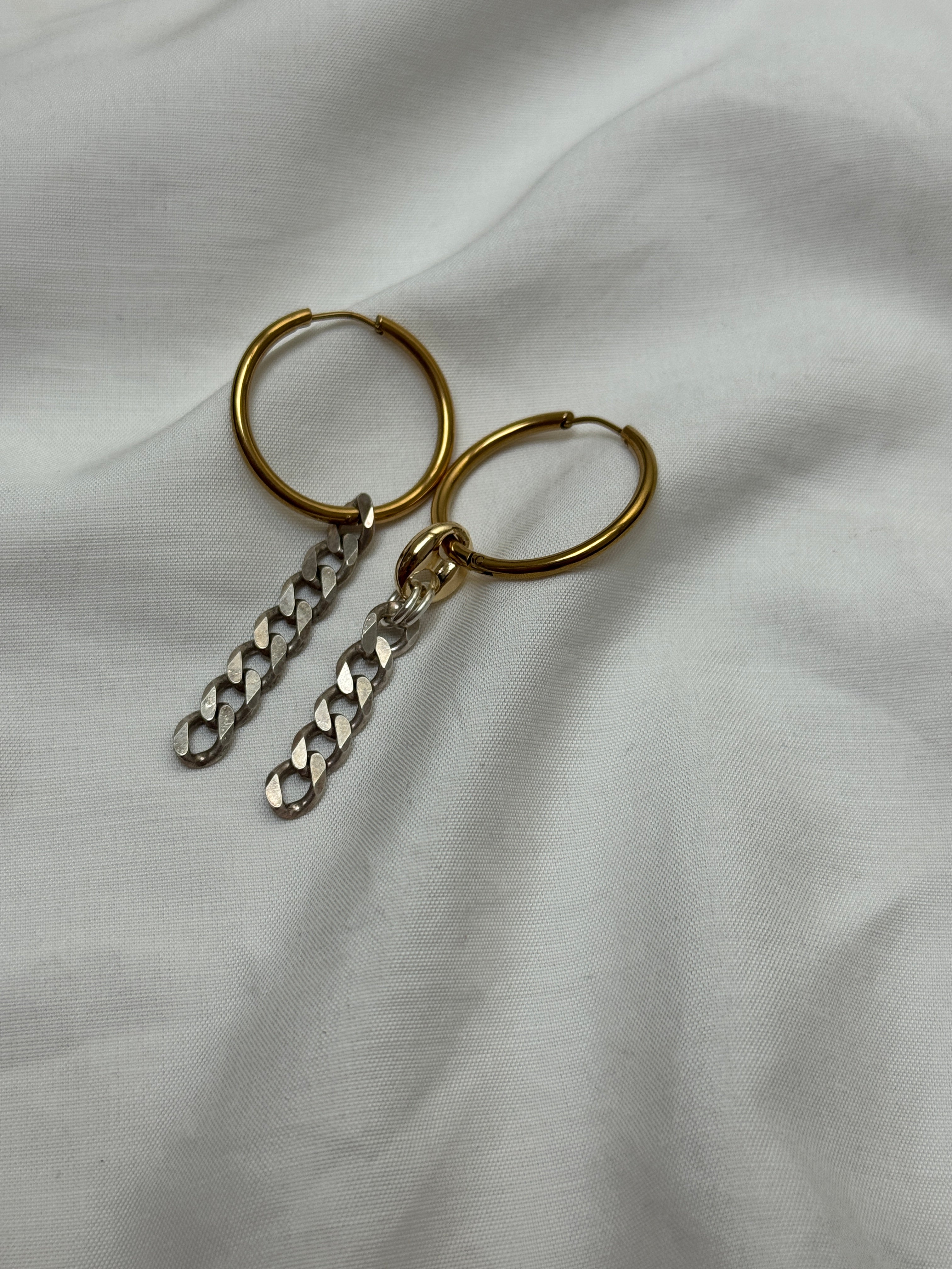 Paire grandes créoles mix & match #4