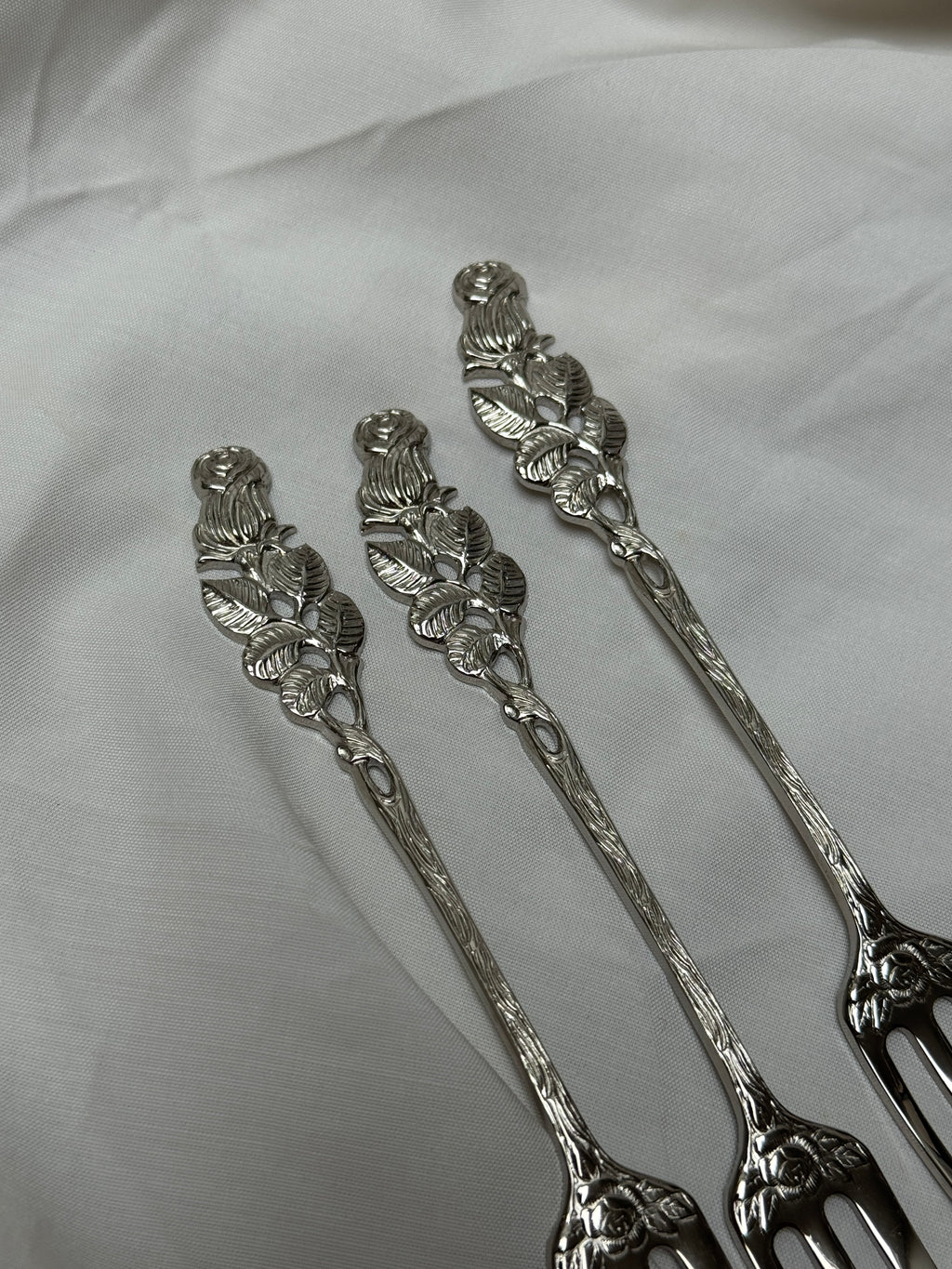 Bague Rose argentée #3