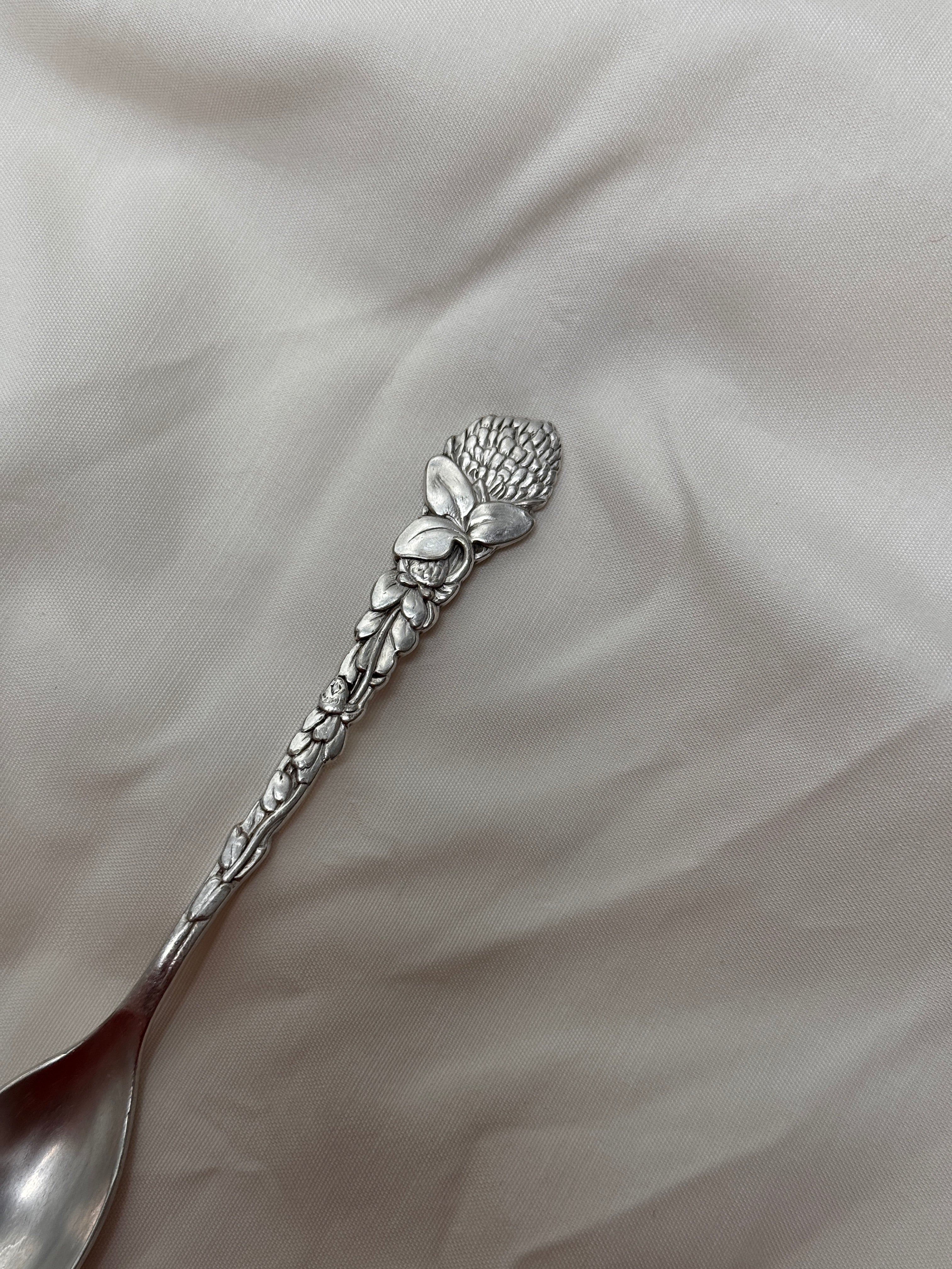 Bague chrysanthème argentée