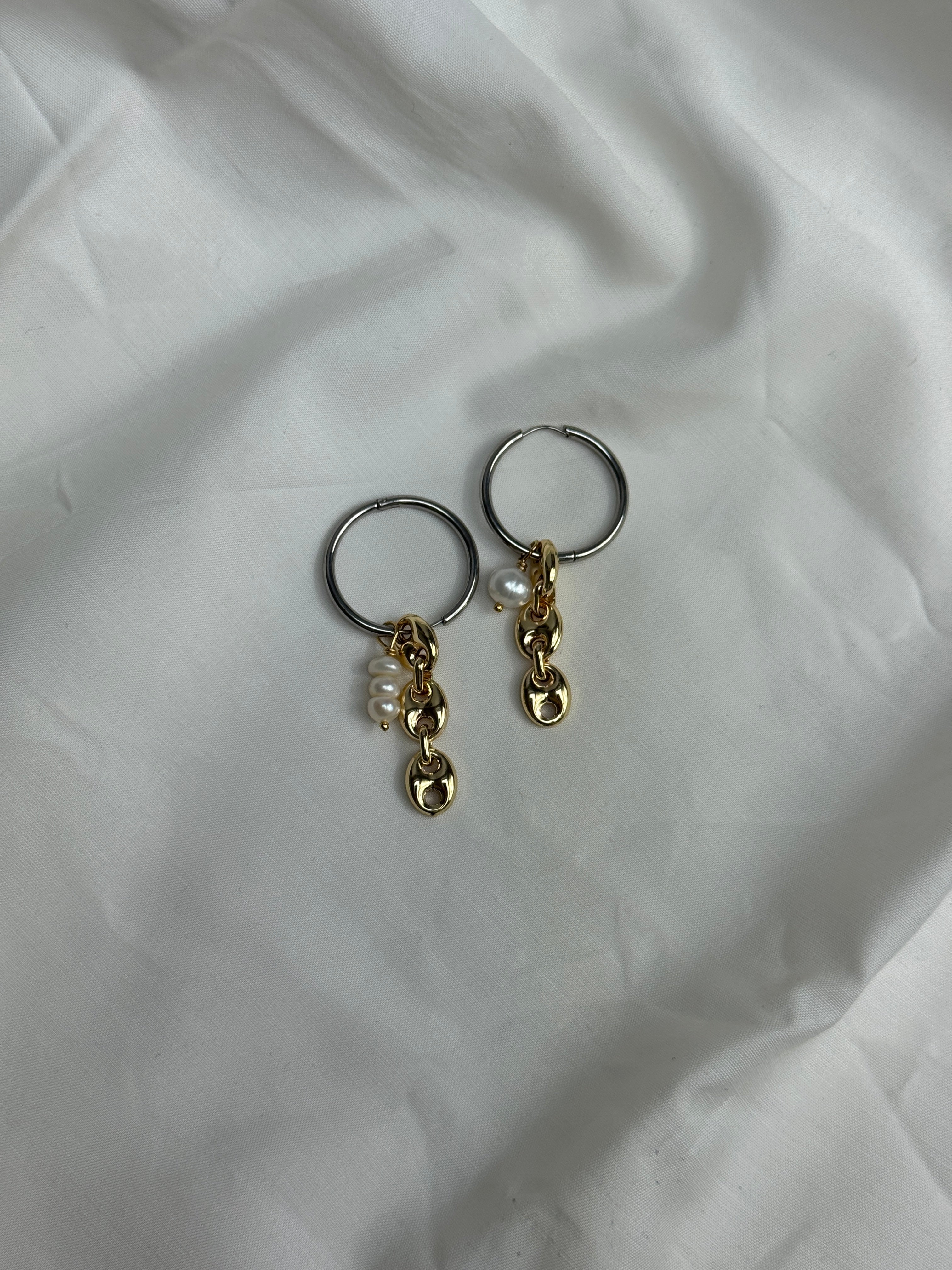 Paire grandes créoles mix & match #3