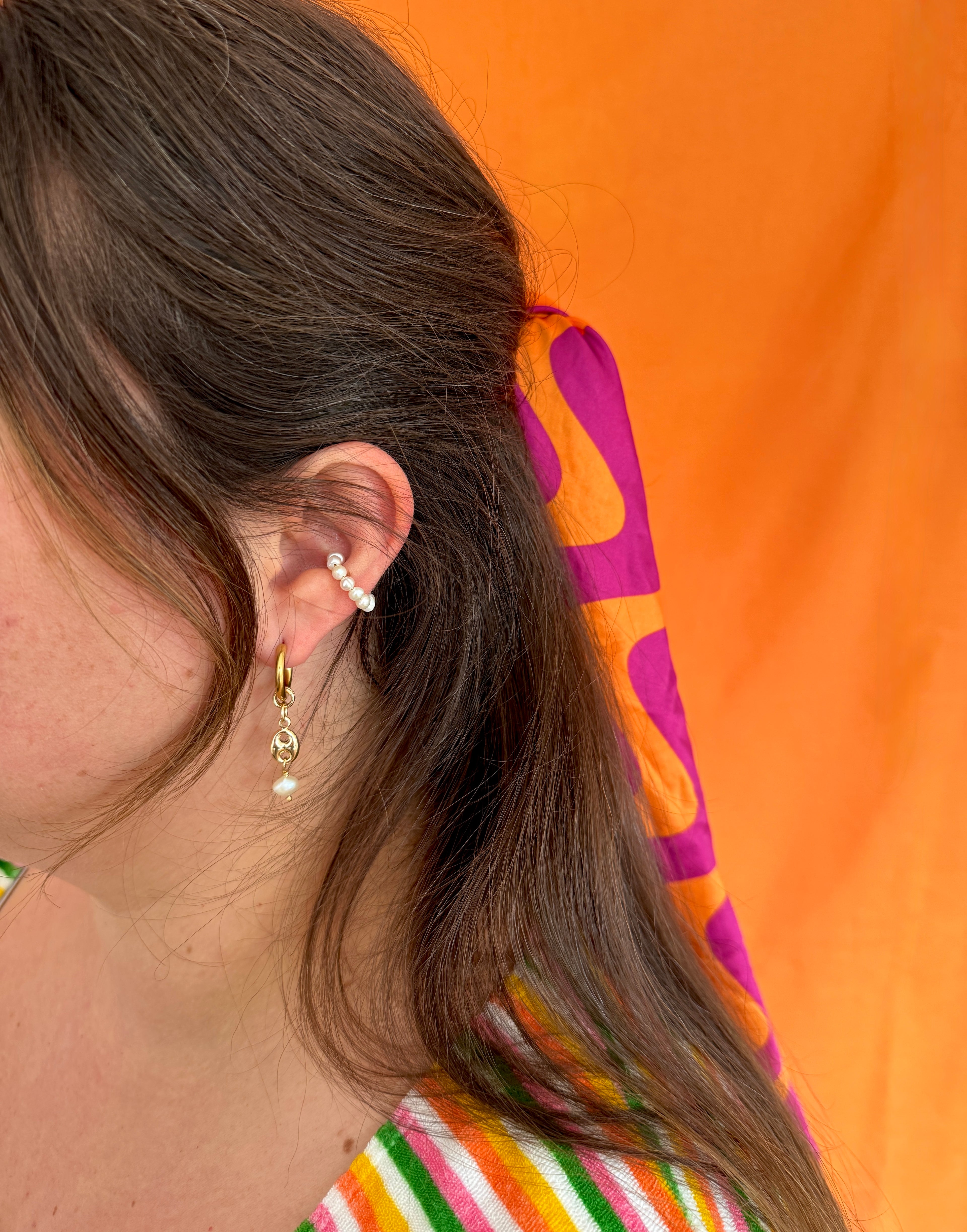 Mono créole dorée//grain de café & perle #4