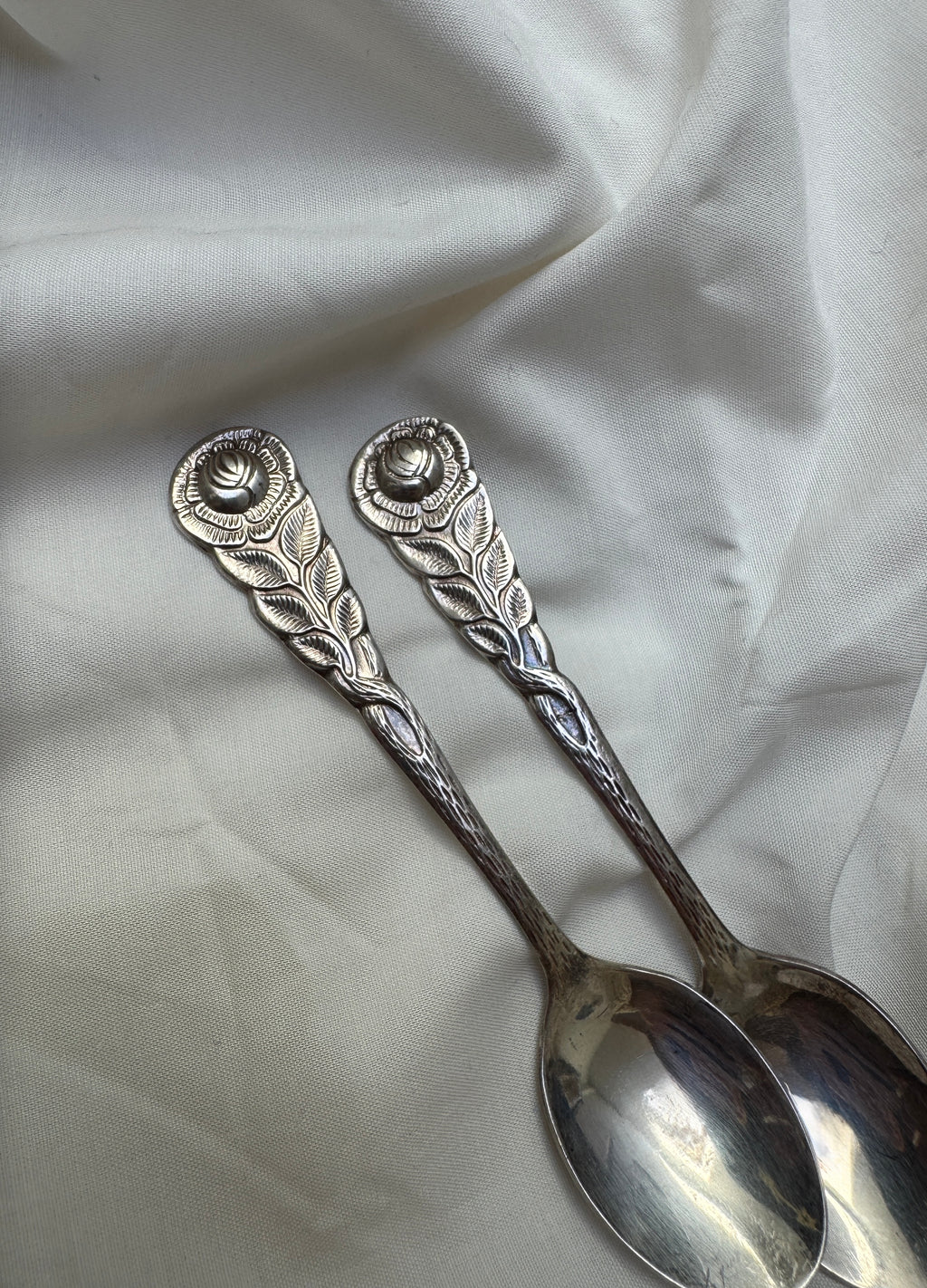 Bague Rose argentée #1