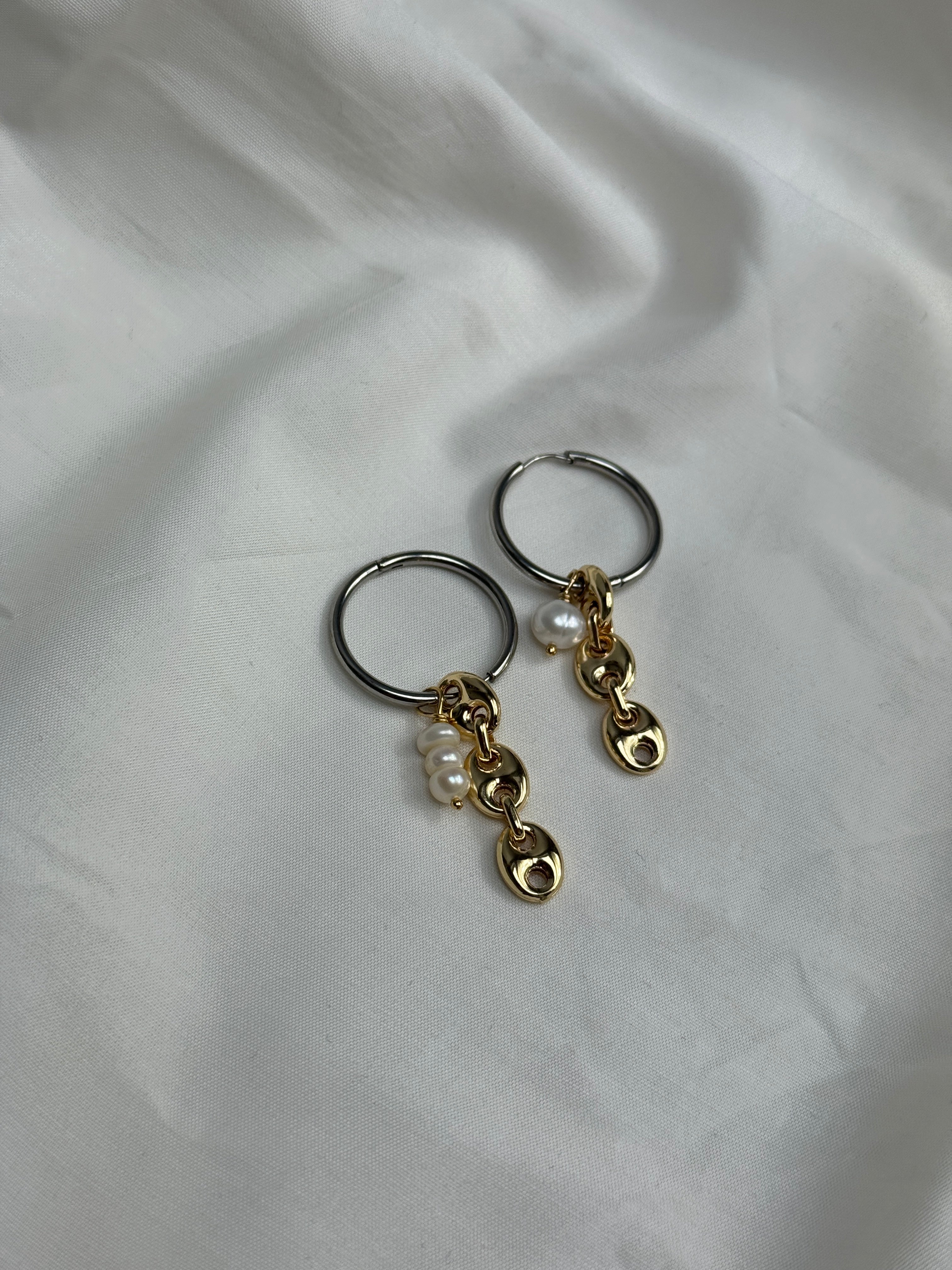 Paire grandes créoles mix & match #3