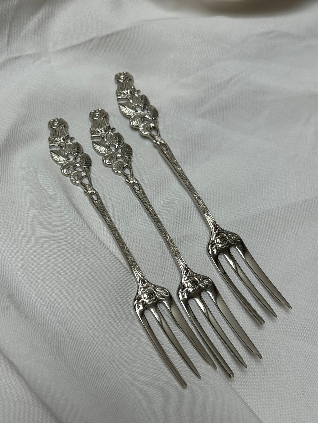 Bague Rose argentée #3