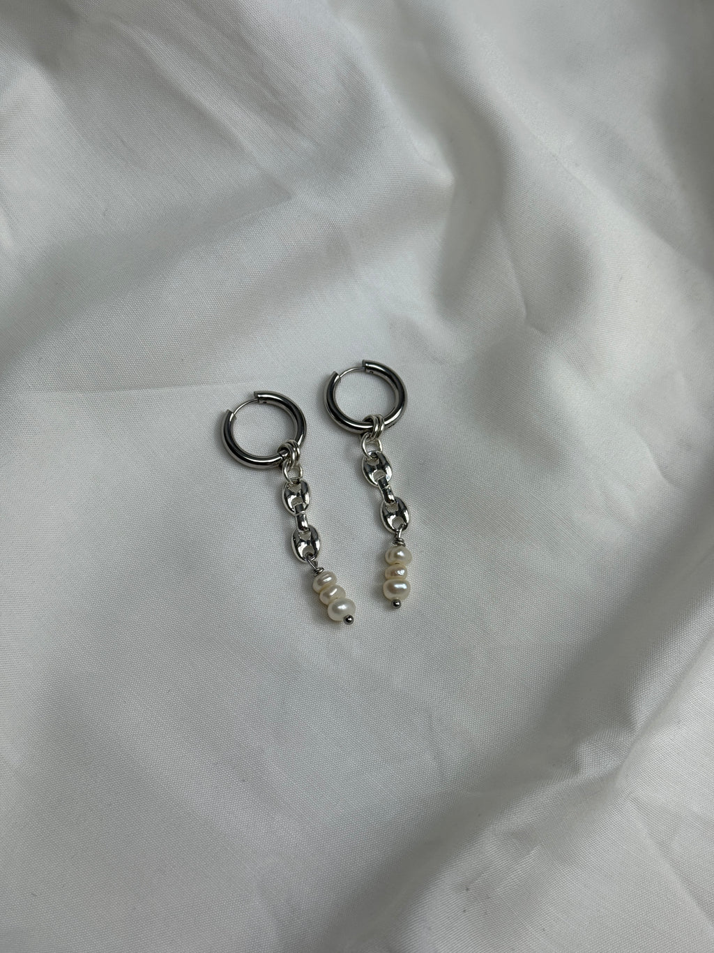 Paire petites créoles argentées #1